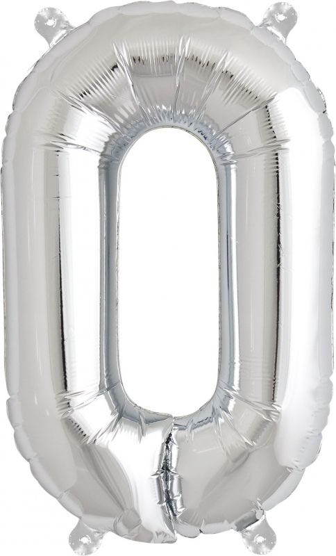 Luftballon Buchstabe O Silber 40cm Luftballon Buchstabe O Silber 40cm