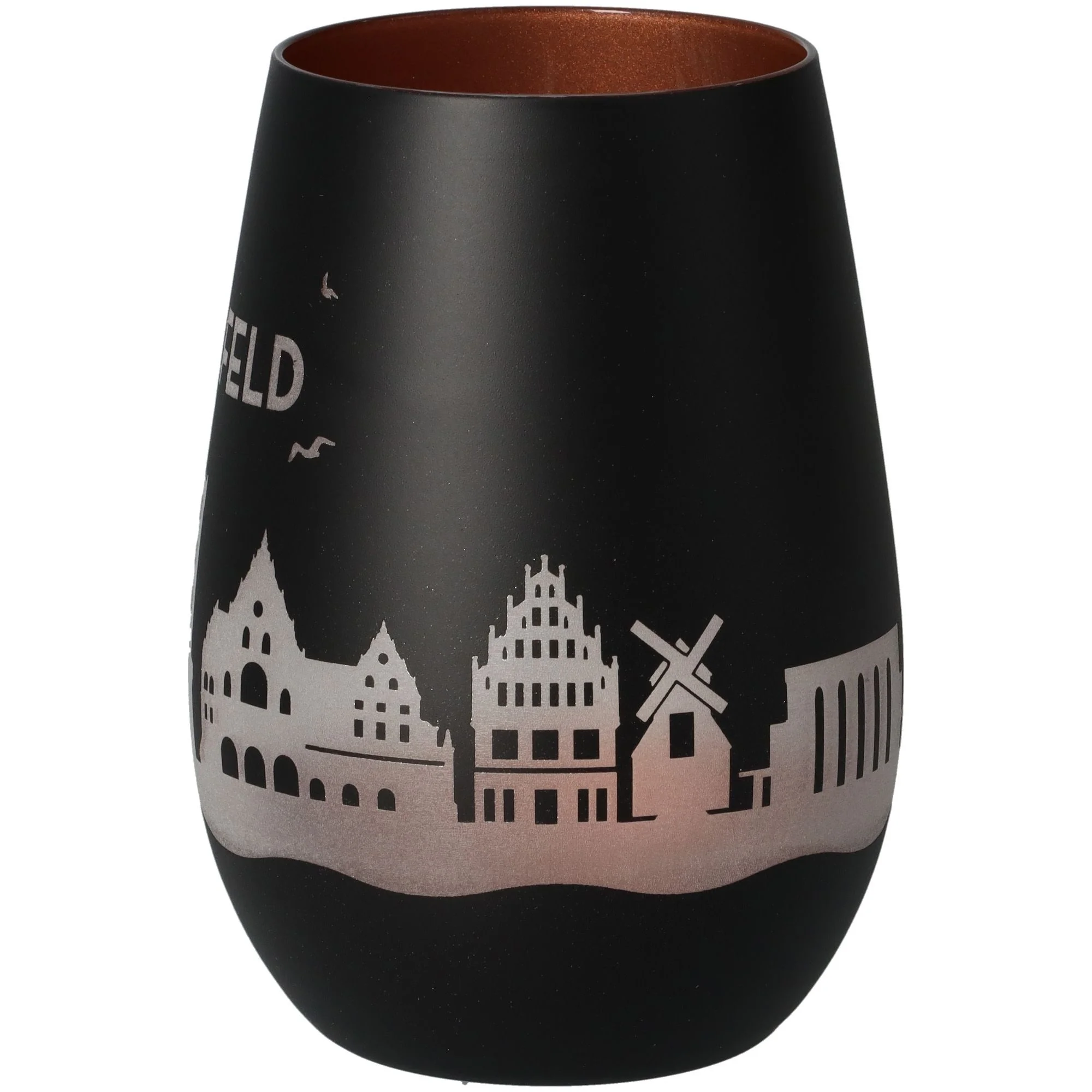 Goodtimes Windlicht Skyline Bielefeld Schwarz/Bronze