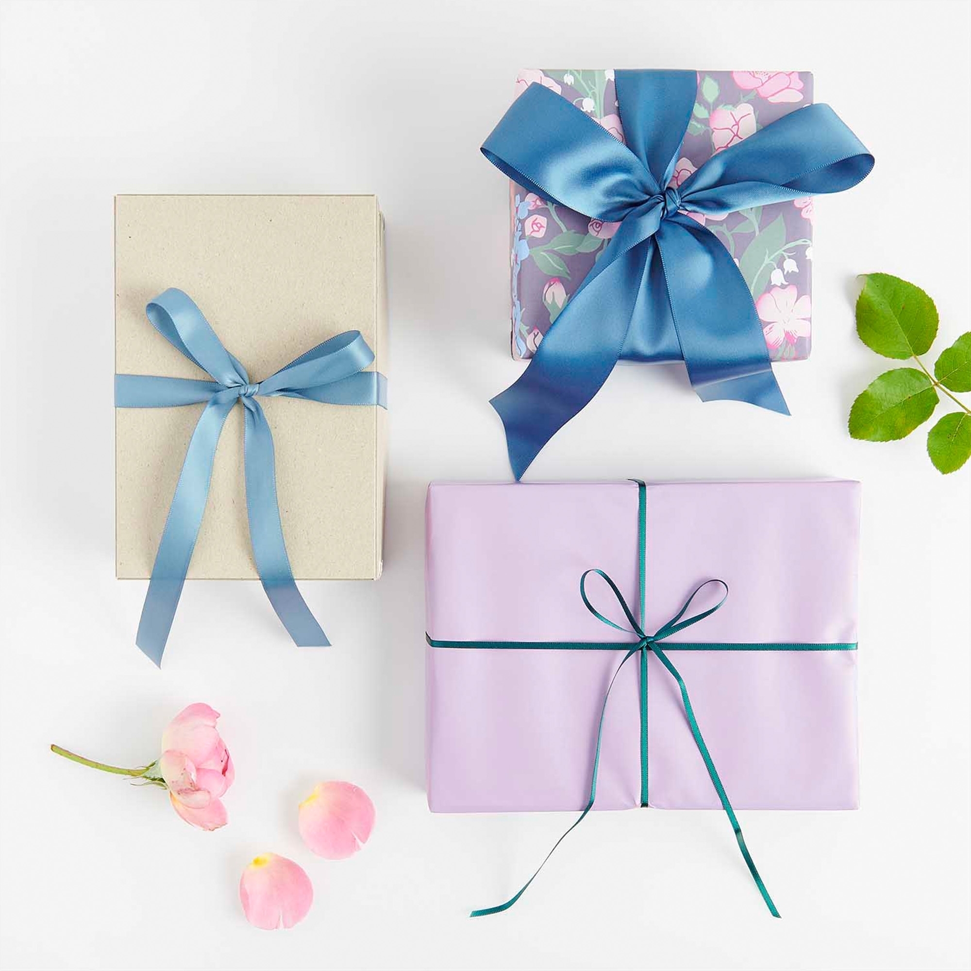 Satinband, Rauchblau 3 mm / 3m Satinband, Rauchblau 3 mm / 3m