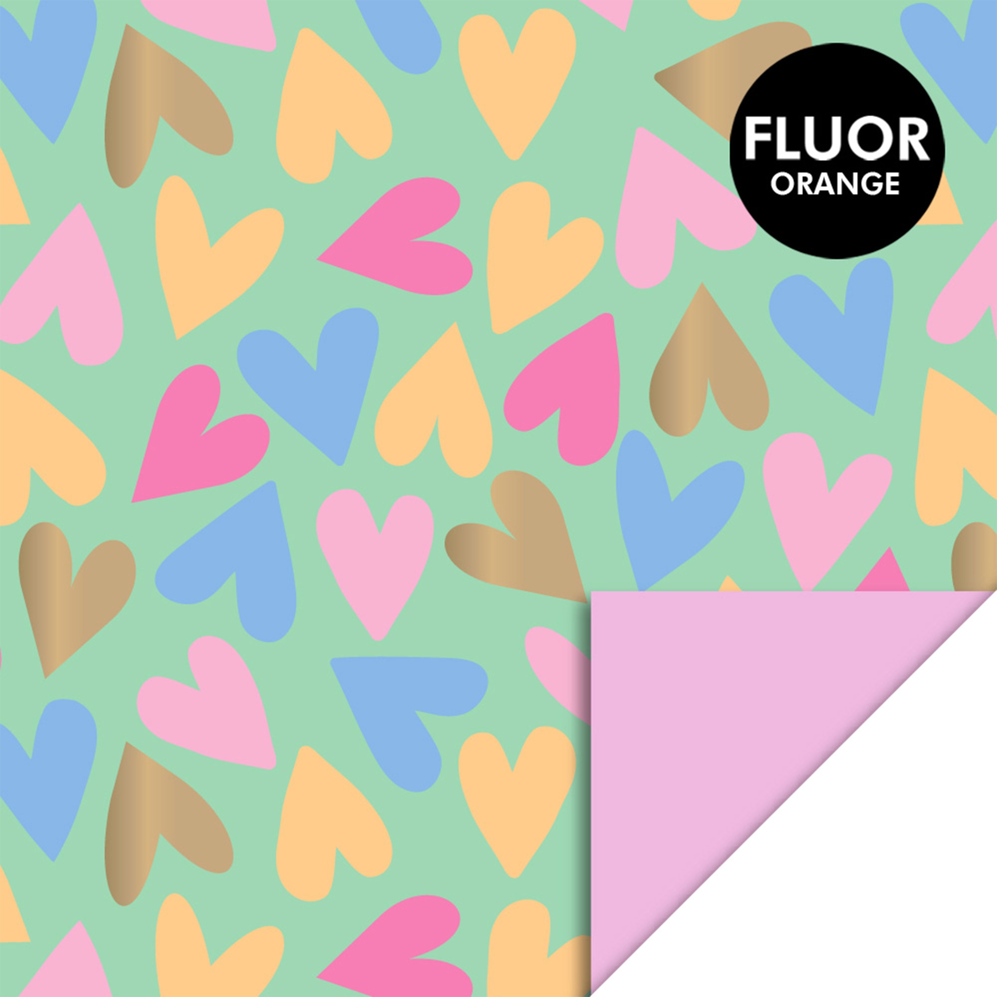 Geschenkpapier "Große Herzen" 3 m Muster