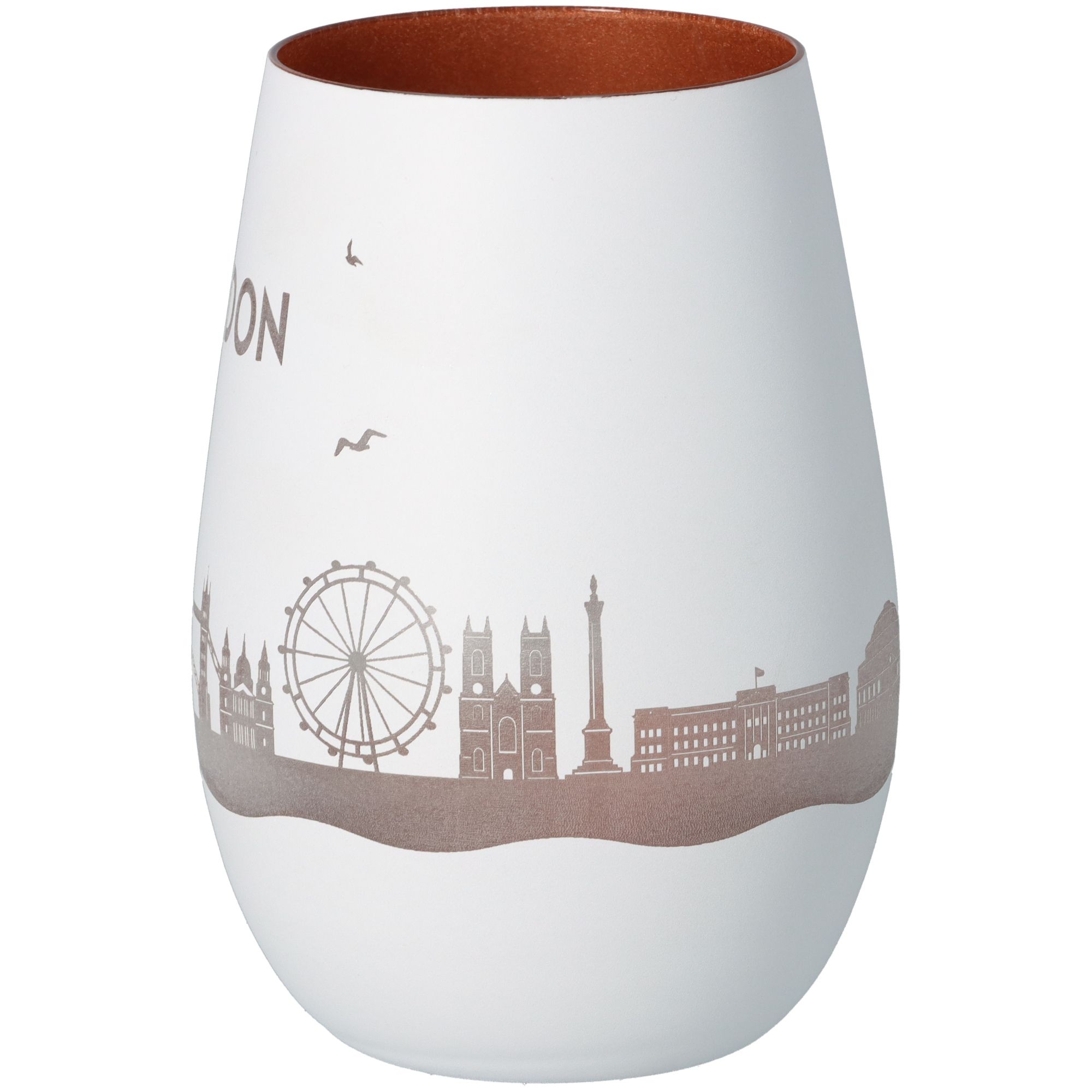 Windlicht Skyline London Weiß/Bronze Windlicht Skyline London Weiß/Bronze