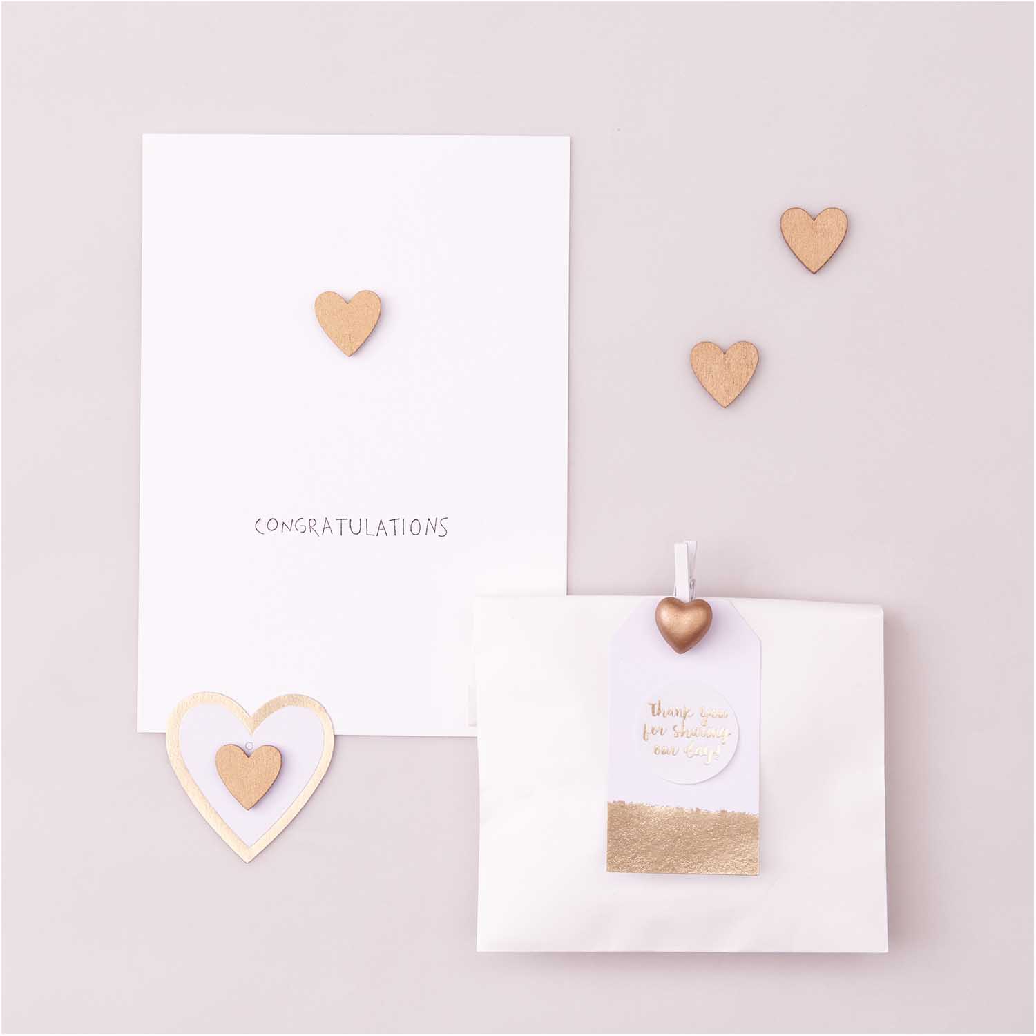 Konfetti - Holzstreu ♥, Gold