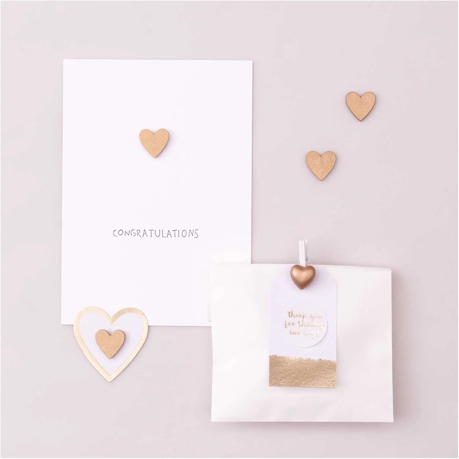 Konfetti - Holzstreu ♥, Gold