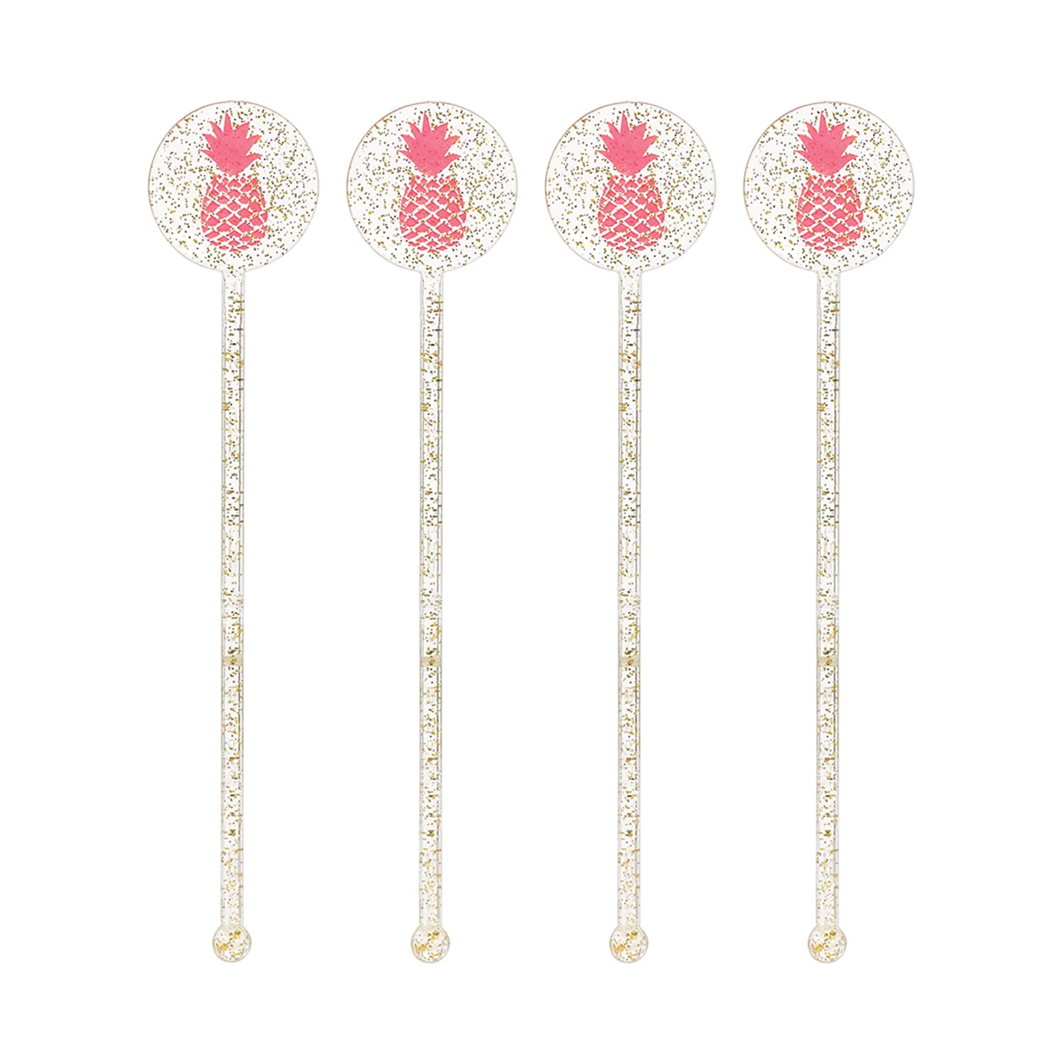 Ananas Party Vibes - 18 Glitzer-Cocktailrührer Ananas Party Vibes - 18 Glitzer-Cocktailrührer