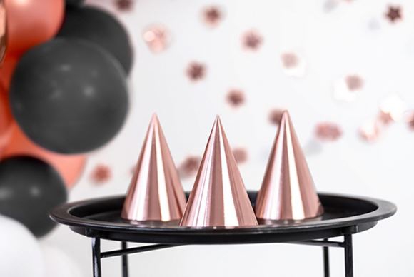 6 Partyhütchen Roségold 6 Partyhütchen Roségold
