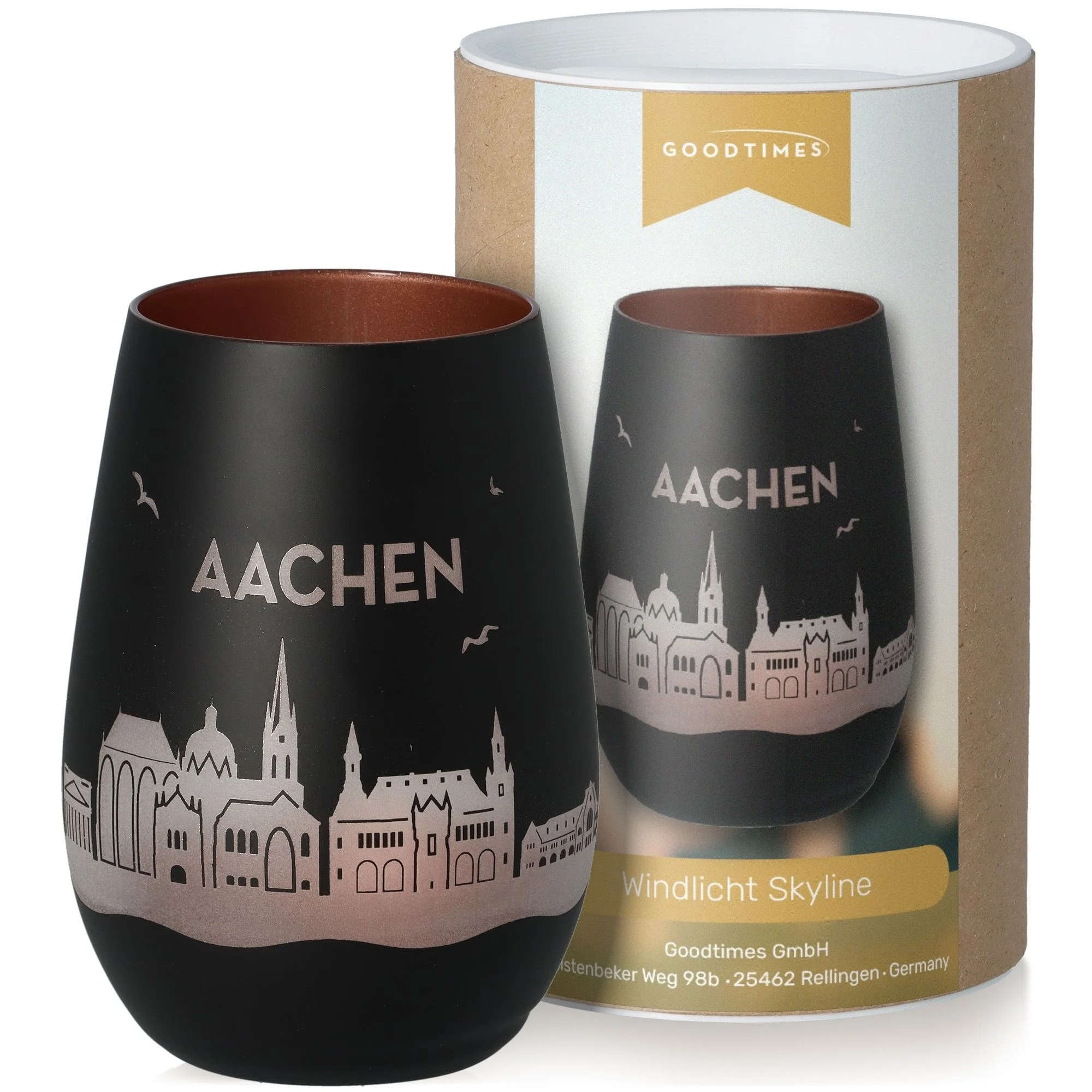 Aachen, Glas, stemlos, Windlicht, Stadtbild