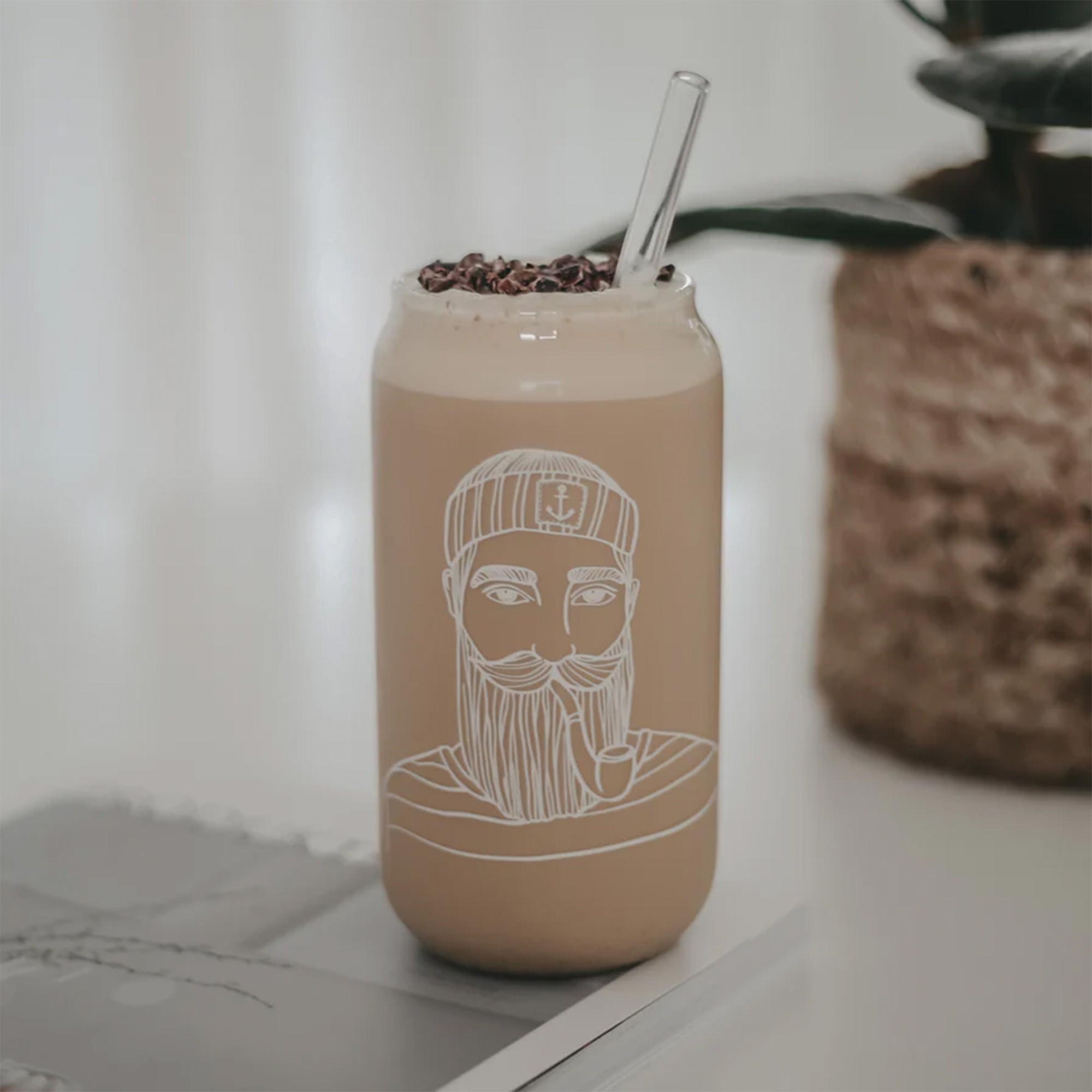 Eulenschnitt - Hohes Trinkglas "Seemann" Eulenschnitt - Hohes Trinkglas "Seemann"