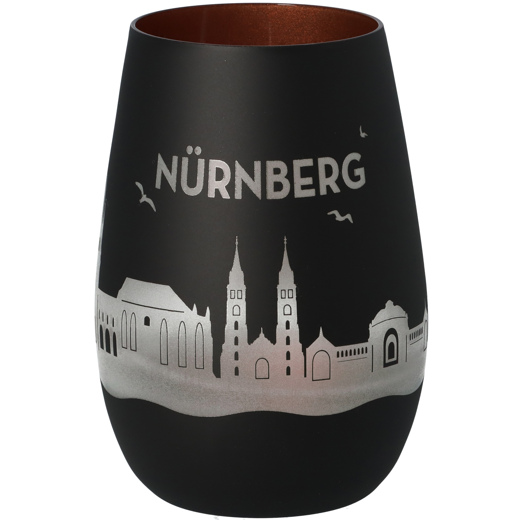 Windlicht Skyline Nürnberg Schwarz/Bronze Windlicht Skyline Nürnberg Schwarz/Bronze
