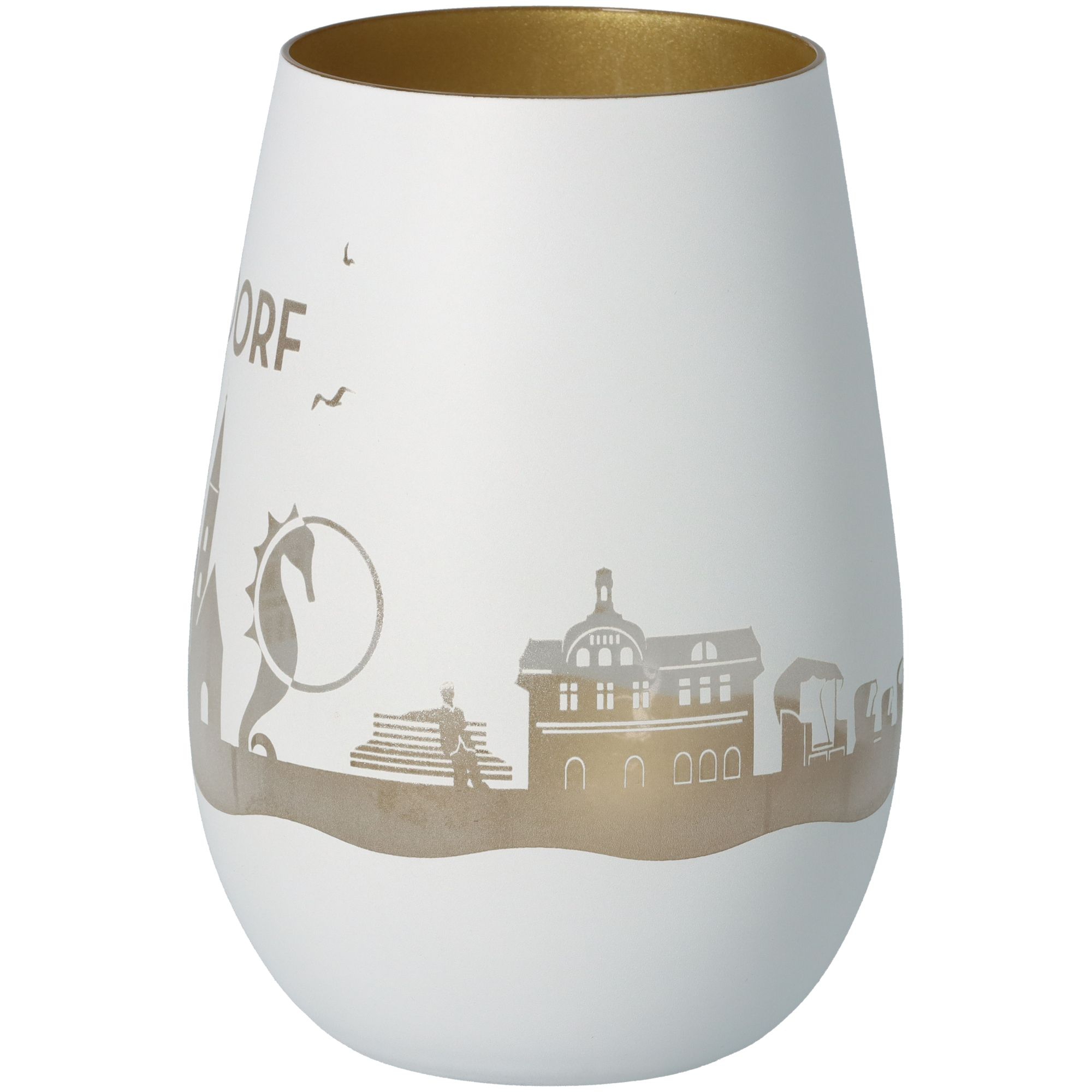 Windlicht Skyline Niendorf Weiß/Gold Windlicht Skyline Niendorf Weiß/Gold