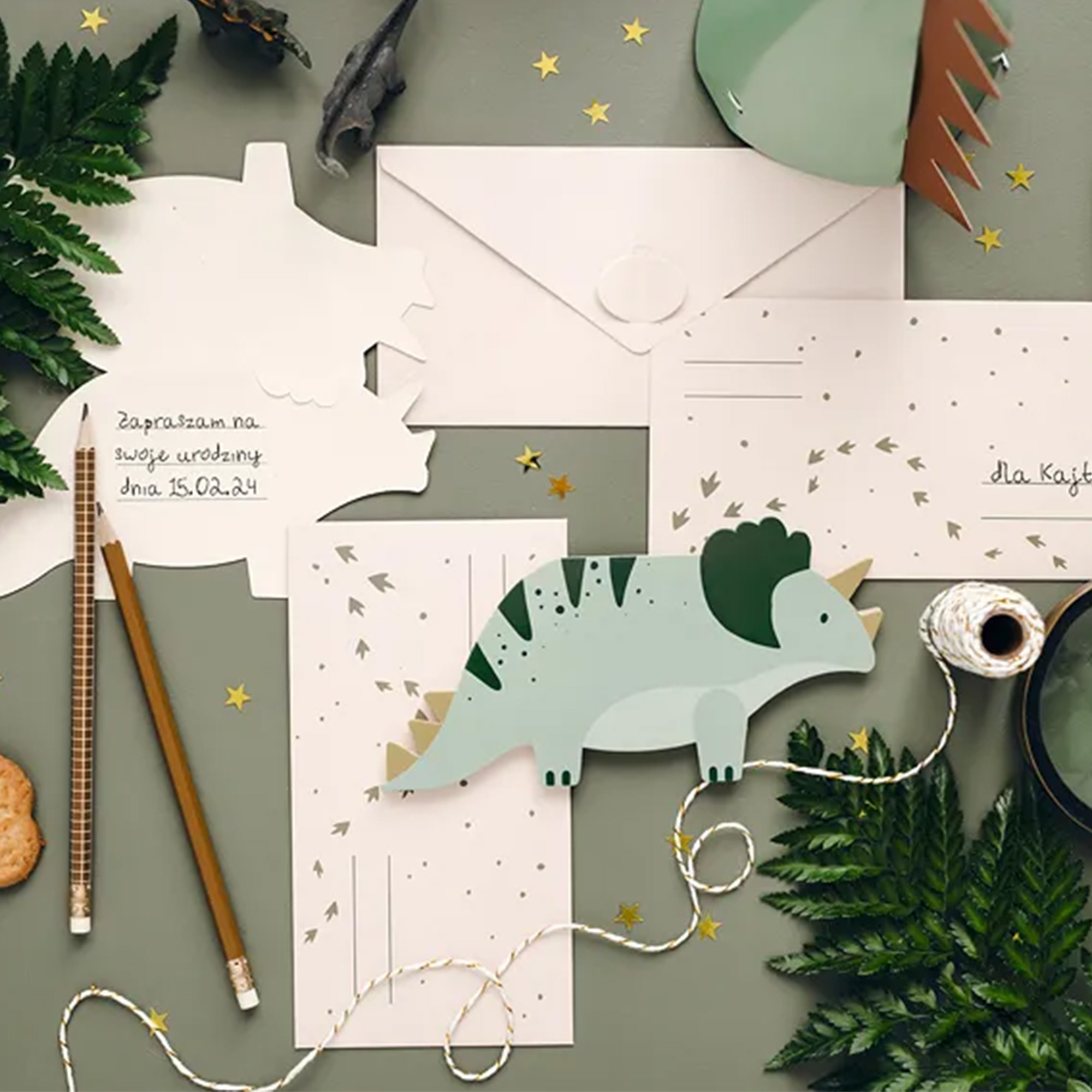 6 Einladungskarten "Triceratops" 6 Einladungskarten "Triceratops"