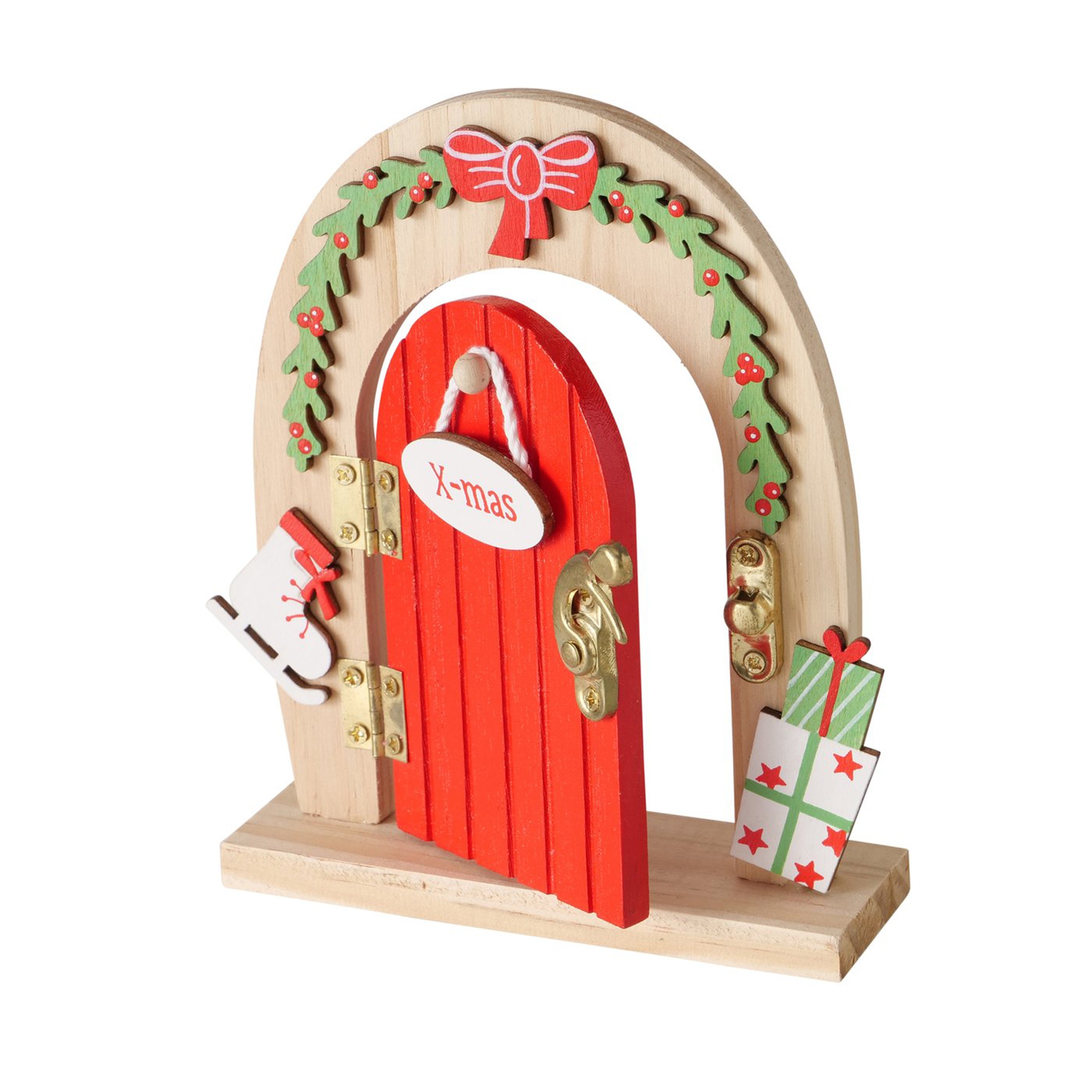 Dekotür "X-Mas Schlittschuh" Braun, 15 cm Dekotür "X-Mas Schlittschuh" Braun, 15 cm