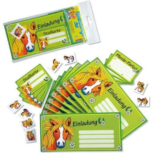 Mein Ponyhof - Pferd Einladungskarten-Set 24 tlg.