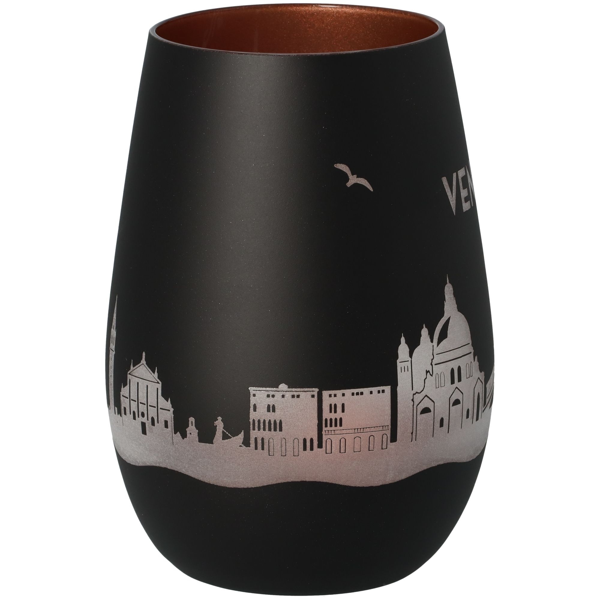 Windlicht Skyline Venedig Schwarz/Bronze Töpferei, Krug, Vase, Tasse