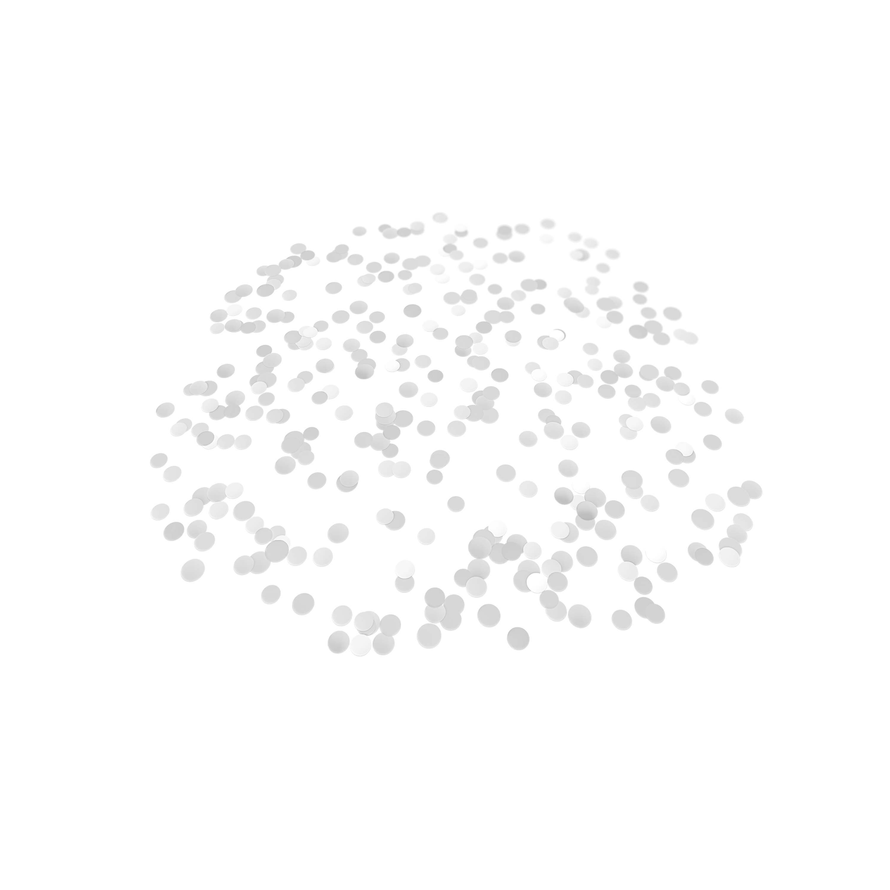 Folienkonfetti 1cm Rund 100g Satin Silber Folienkonfetti 1cm Rund 100g Satin Silber