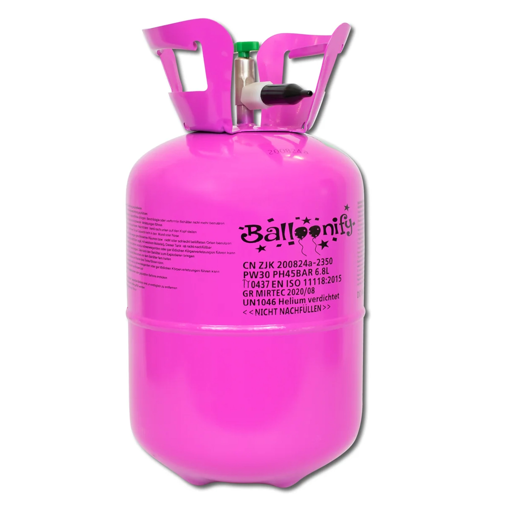 Helium Einweg-Flasche 0,200 m³ Zylinder