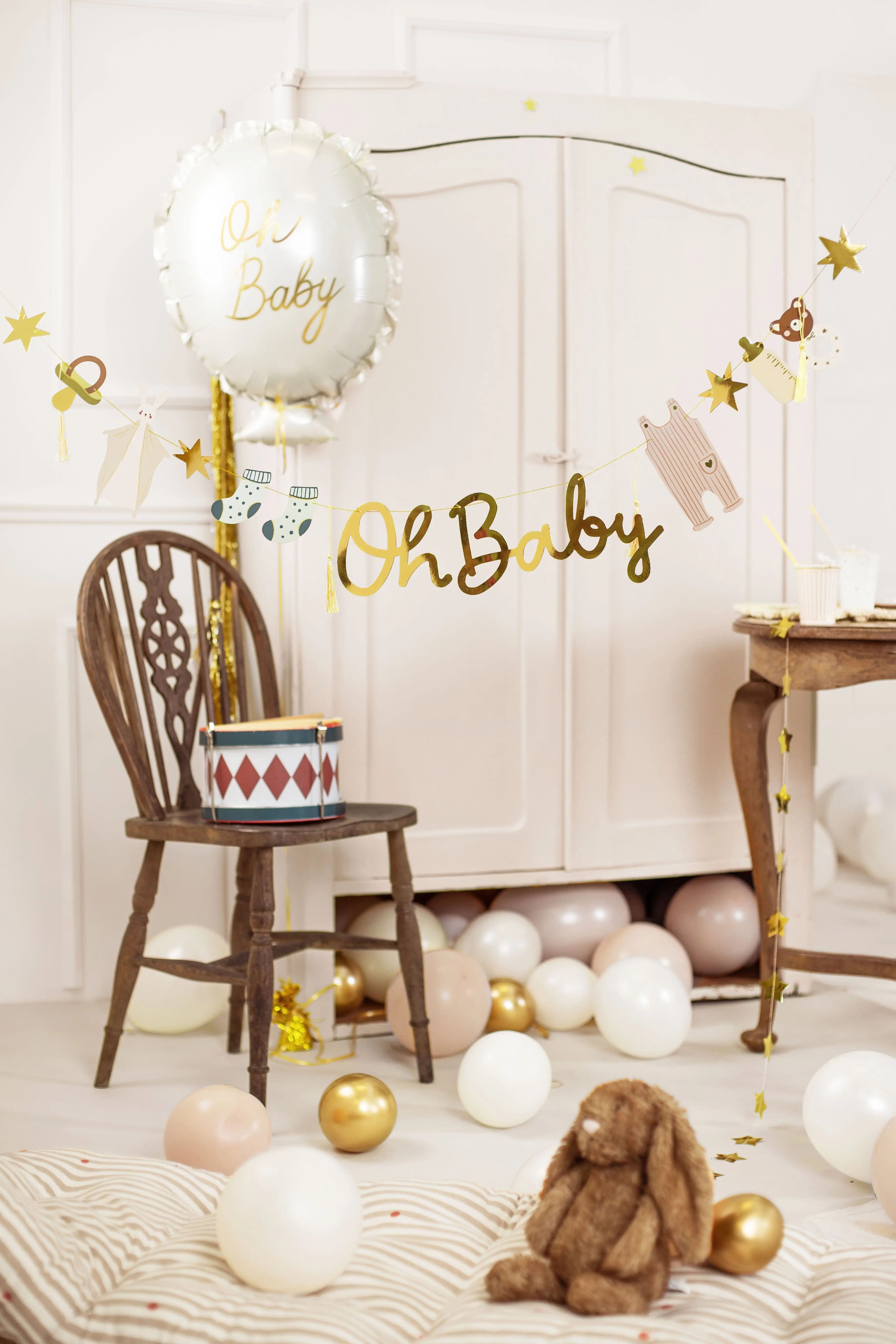 Girlande "Oh Baby" mit verschiedenen Motiven