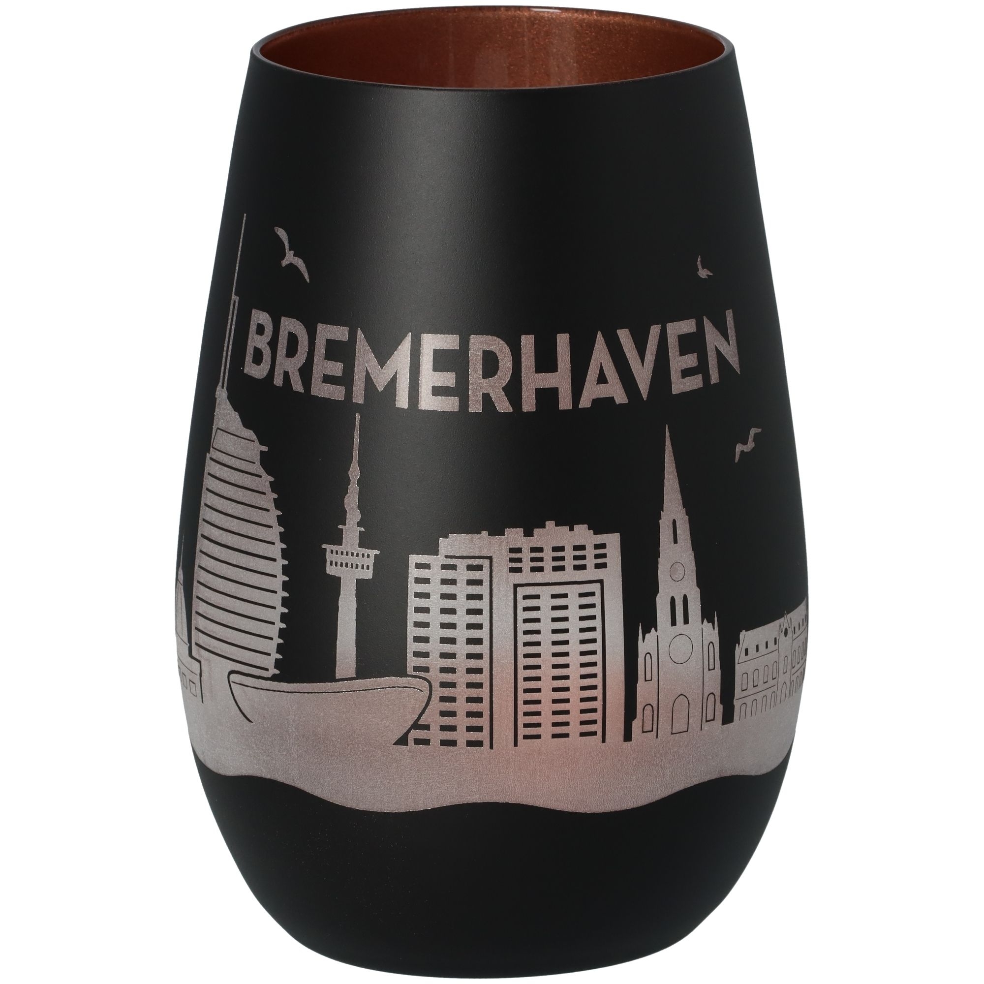 Windlicht Skyline Bremerhaven Schwarz/Bronze Windlicht Skyline Bremerhaven Schwarz/Bronze