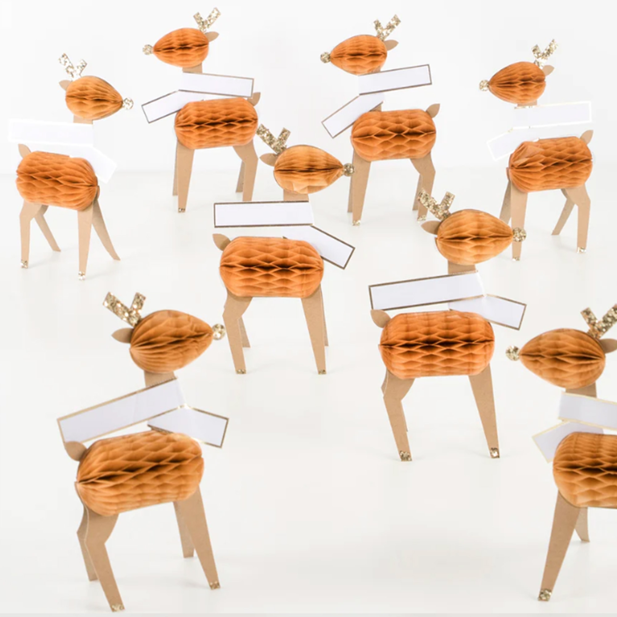 Meri Meri - 8 Waben-Rentier Platzkarten Meri Meri - 8 Waben-Rentier Platzkarten