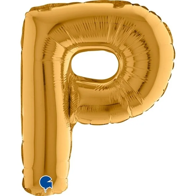 Ballon, Buchstabe P, Folienballon, Goldfarben, Party-Dekoration