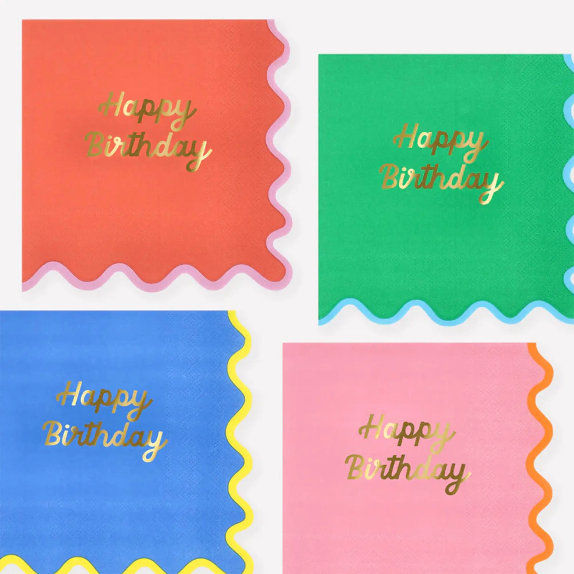 Karte, Happy Birthday, Pastellfarben, Randwelle, Geschenkkarte