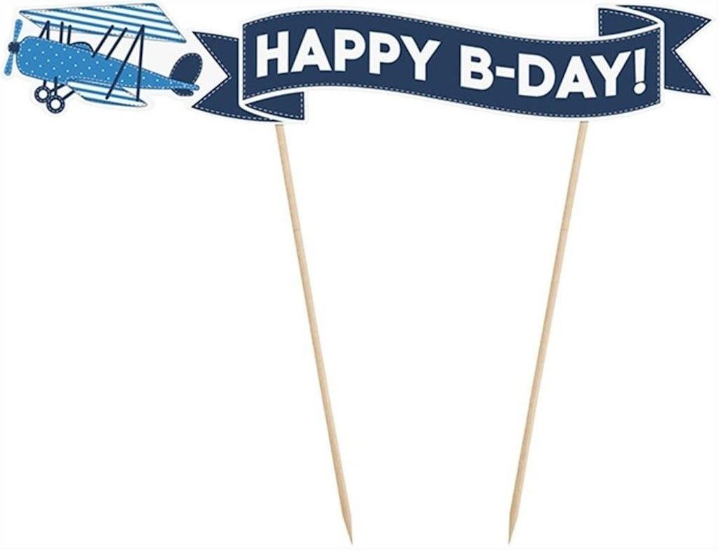 Little Plane - Caketopper "Happy B-day" Little Plane - Caketopper "Happy B-day"