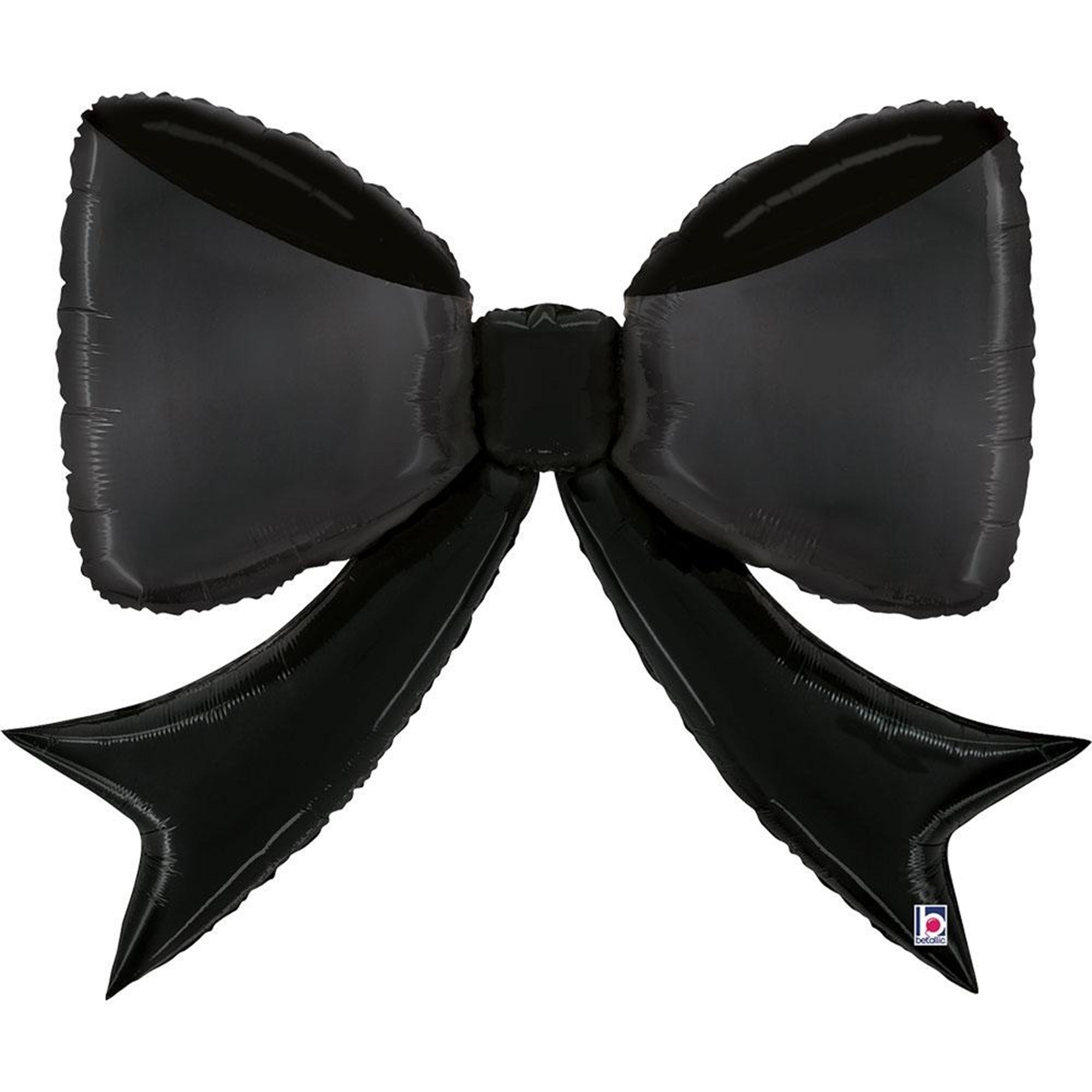 Folienballon "Schwarze Schleife" 105 cm Schleife, Schwarzer Bow, Luftballon-Schleife, Dekor-Schleife, Kleines Haaraccessoire