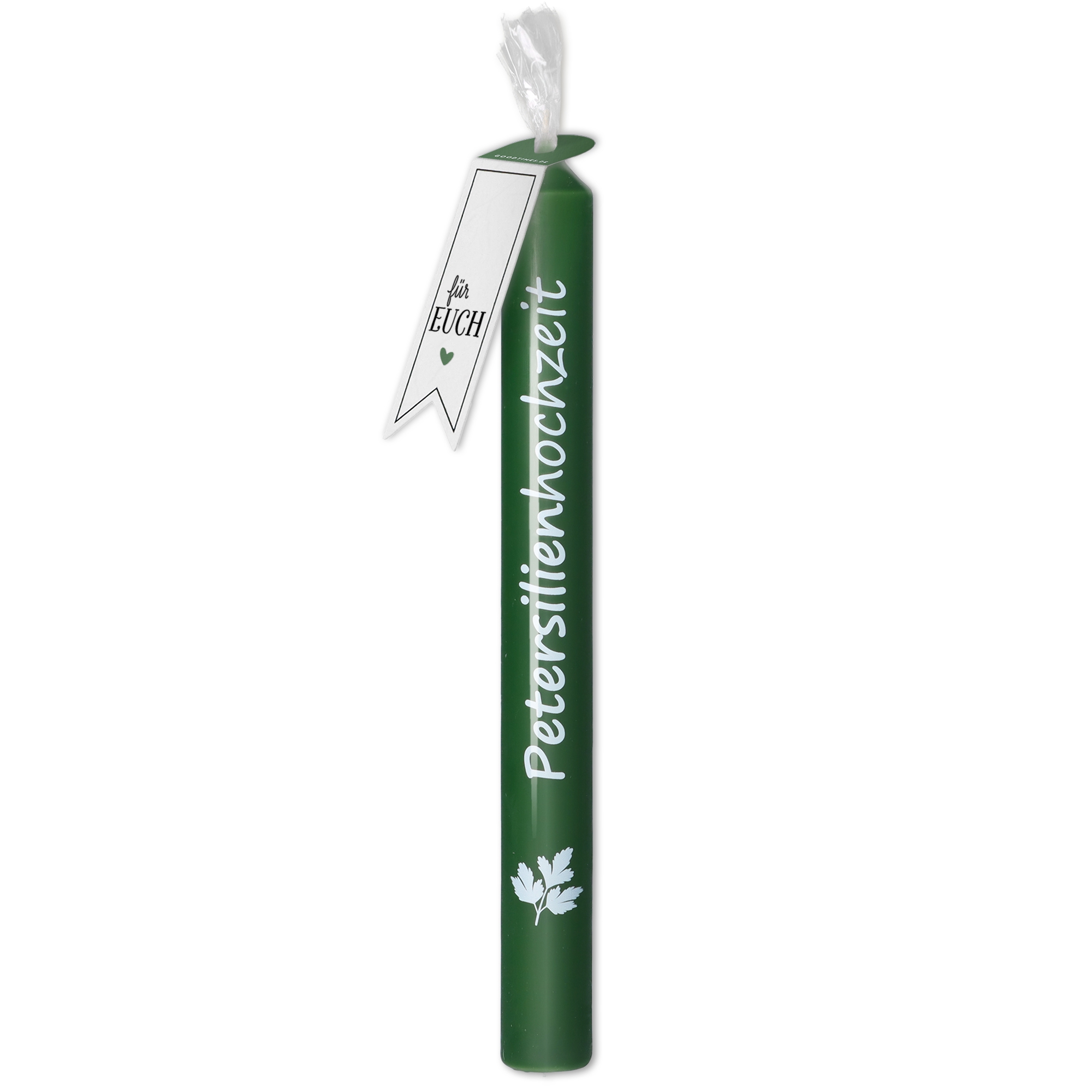 Stabkerze Grün "Petersilienhochzeit"