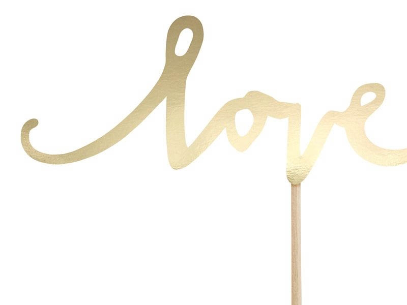 Cupcake Topper Love Gold 6 tlg. Cupcake Topper Love Gold 6 tlg.