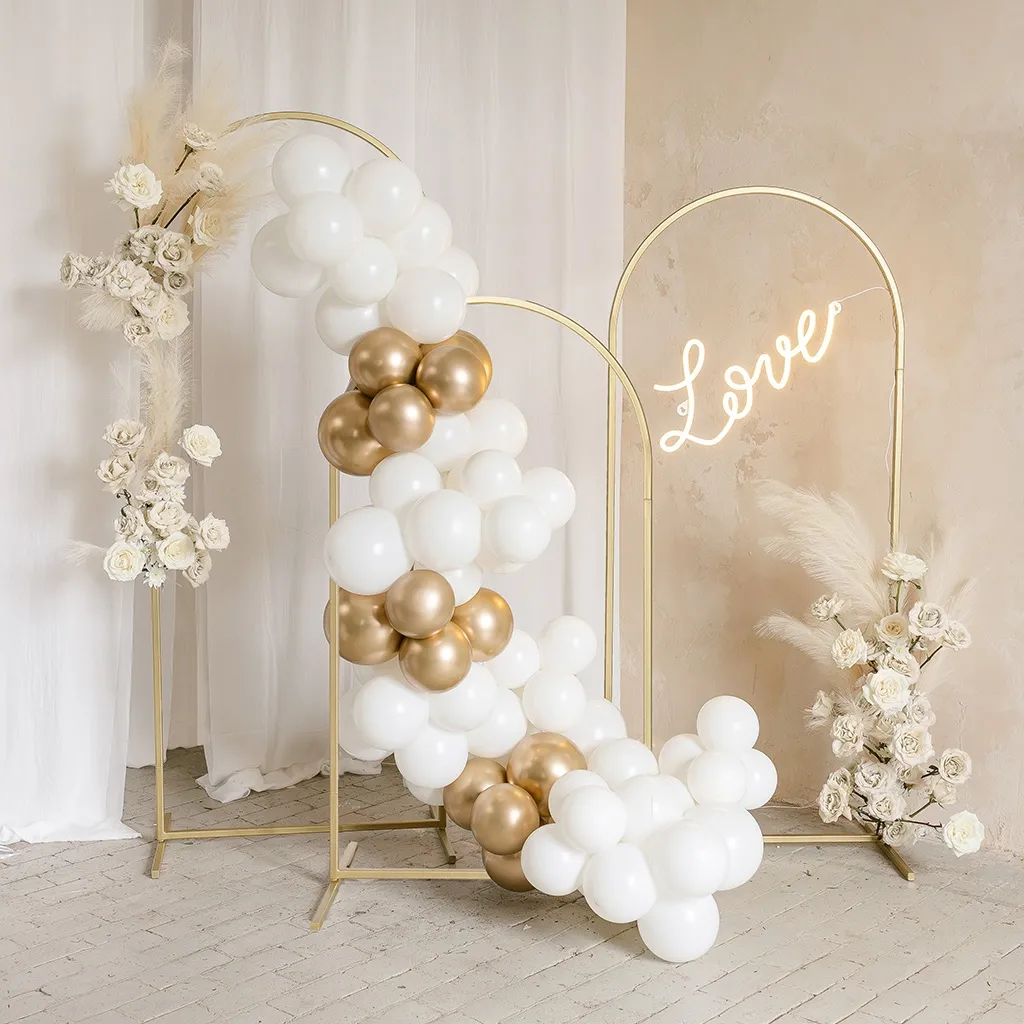DIY Ballongirlande "Weiß & Gold" 2 m
