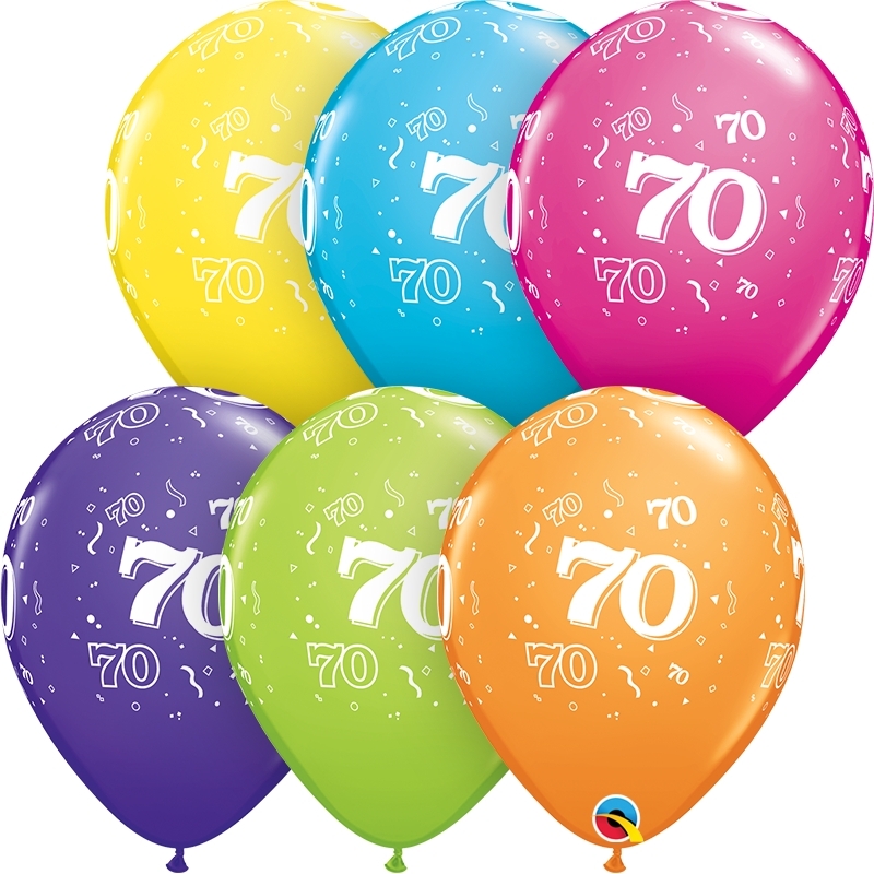 Qualatex Latexballon 70. Geburtstag verschiedene Farben Ø 30cm Qualatex Latexballon 70. Geburtstag verschiedene Farben Ø 30cm