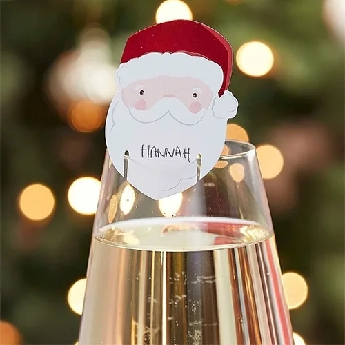 Weihnachtsdeko, Personalisierbar, Glasdeko, Santa, Geschenkidee