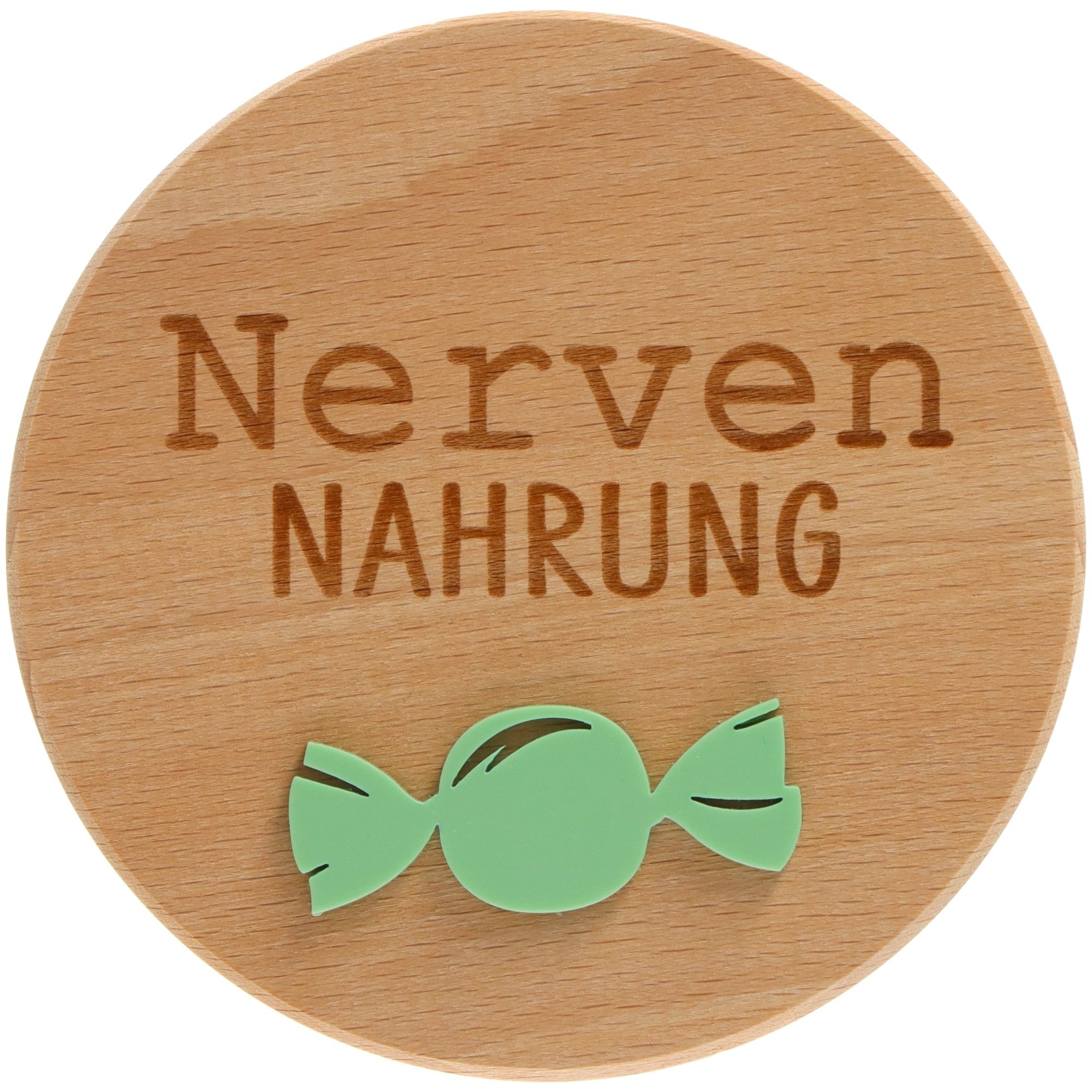 Geschenkglas "Nervennahrung" Pastel Mint Geschenkglas "Nervennahrung" Pastel Mint