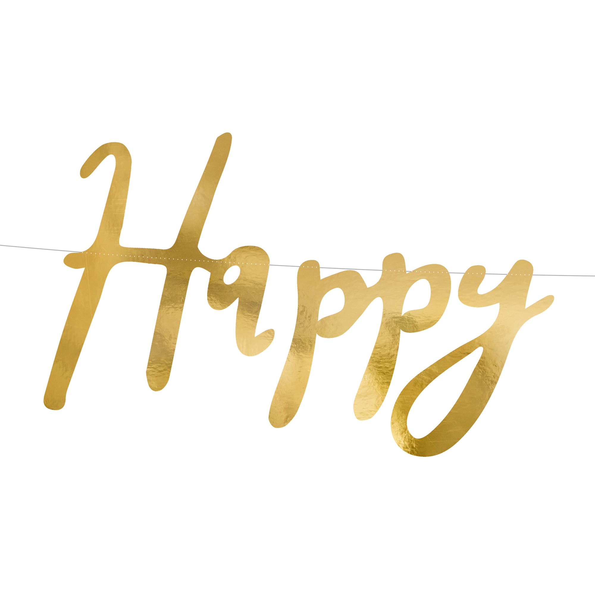Girlande - "Happy Birthday", Gold
