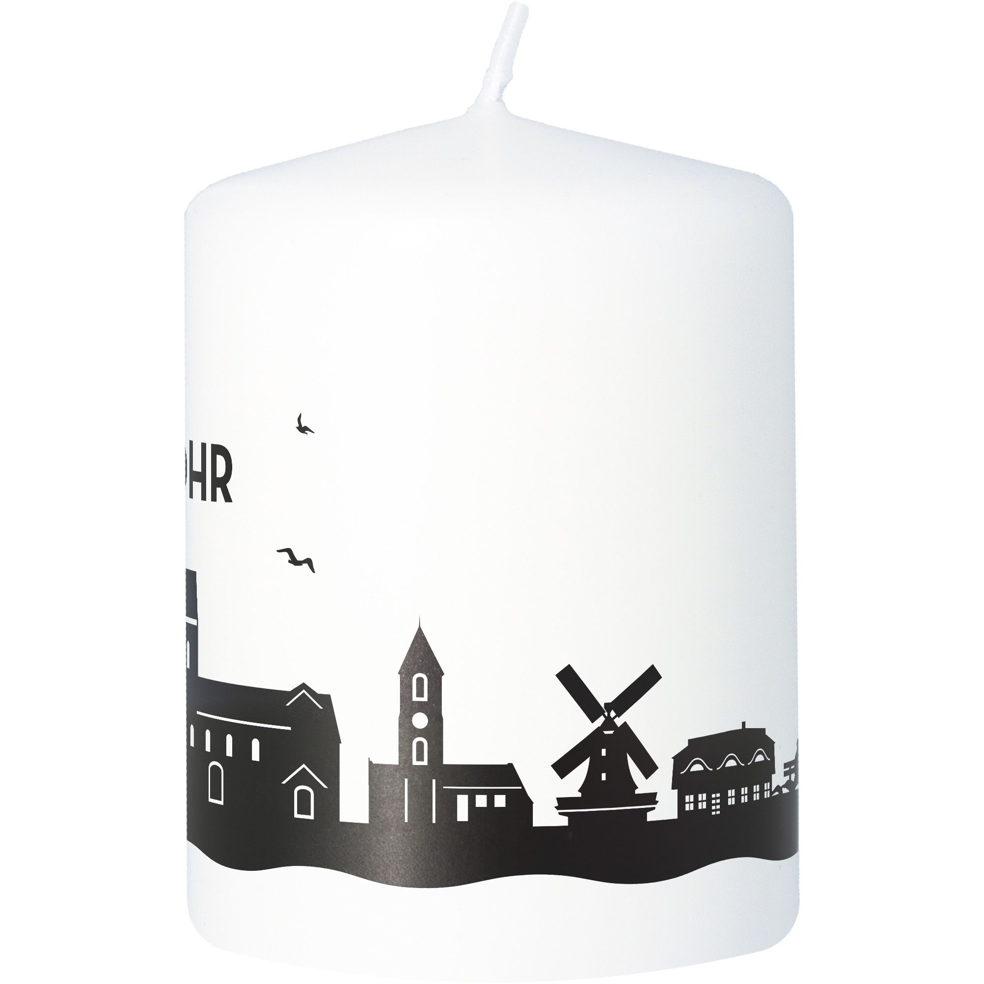 Stumpenkerze Skyline Föhr Weiß Stumpenkerze Skyline Föhr Weiß