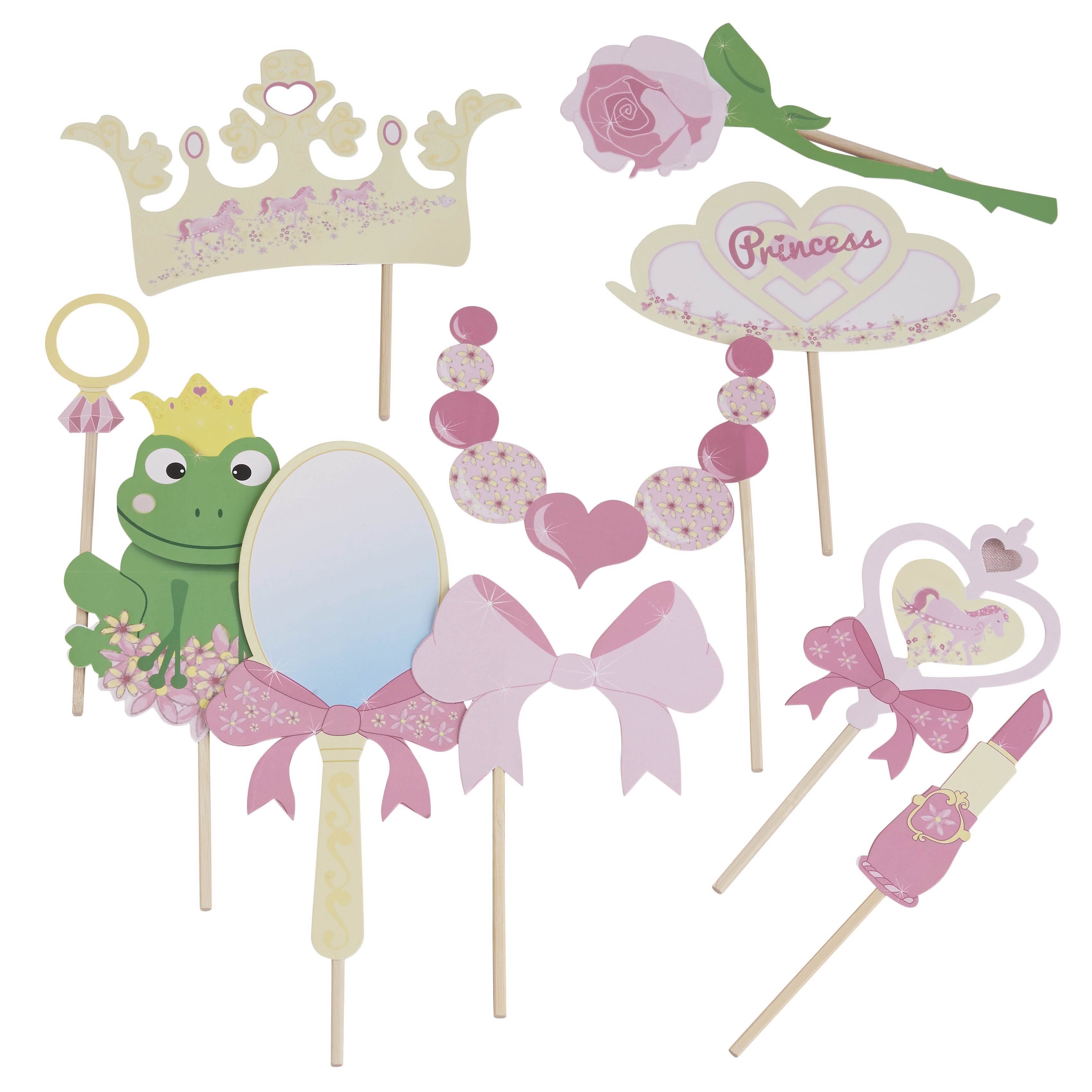 Prinzessin Party - Photo Booth Set 10 tlg.