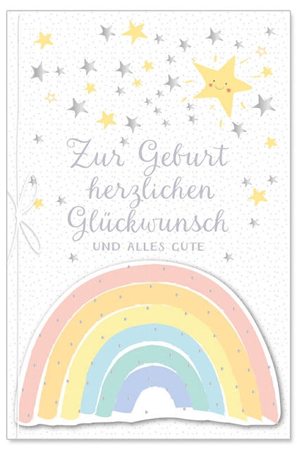 Grußkarte zur Geburt 3D "Regenbogen" Grußkarte zur Geburt 3D "Regenbogen"