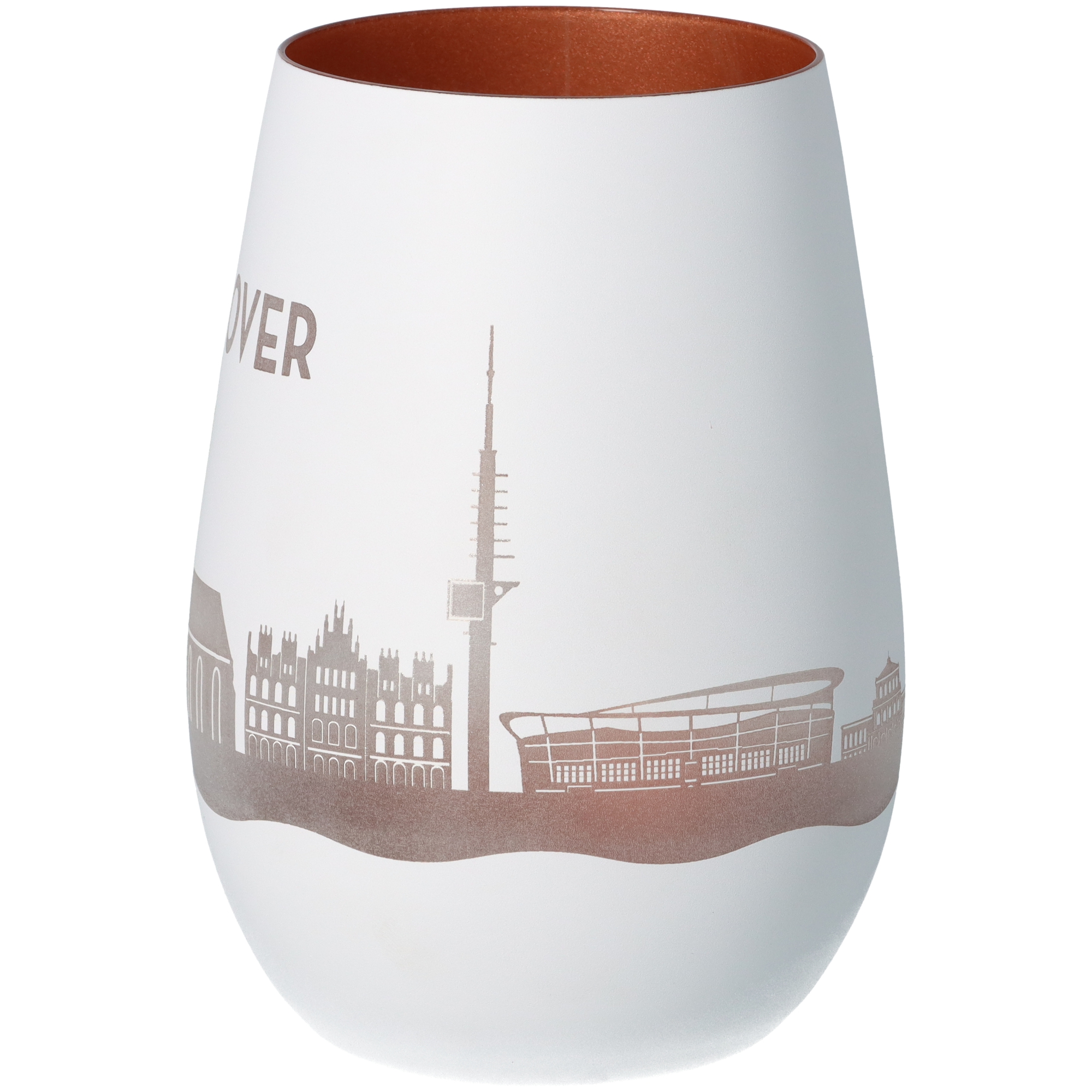 Windlicht Skyline Hannover Weiß/Bronze Windlicht Skyline Hannover Weiß/Bronze