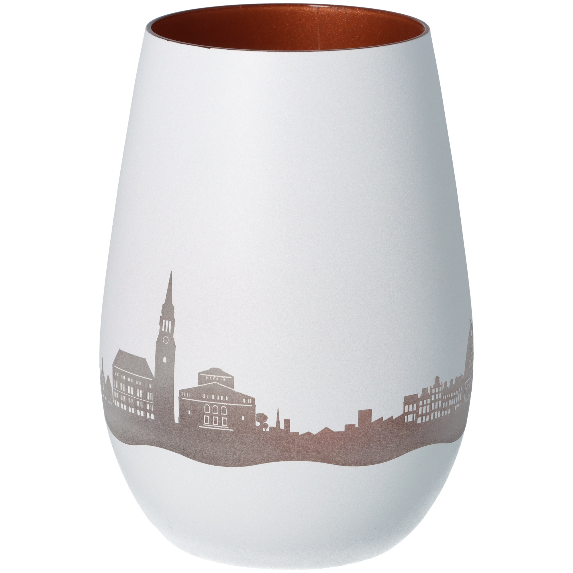 Windlicht Skyline Kiel Weiß/Bronze Windlicht Skyline Kiel Weiß/Bronze