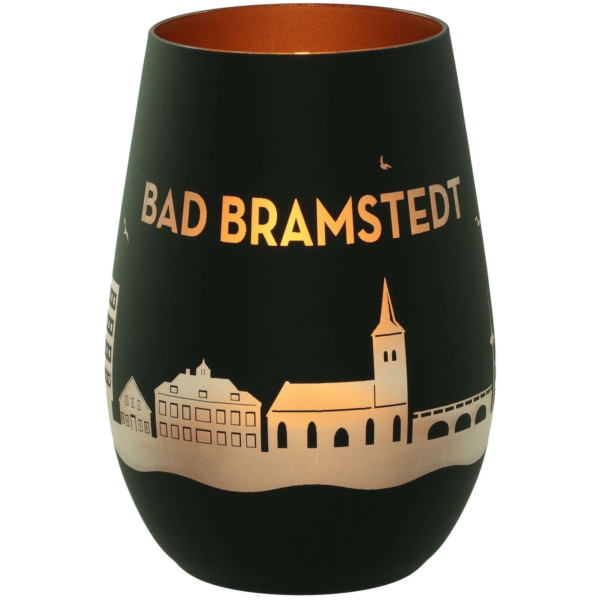 Windlicht Skyline Bad Bramstedt Schwarz/Bronze