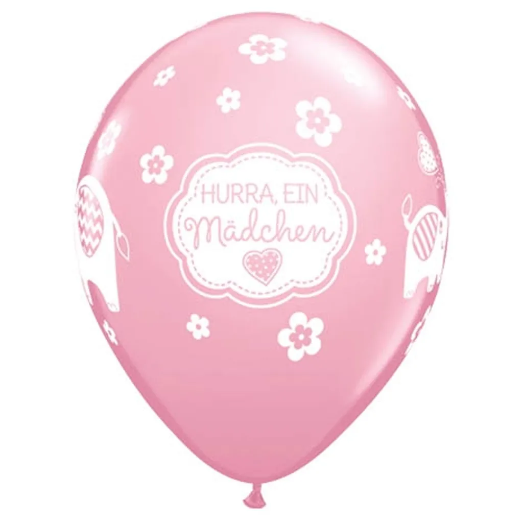 Ballon, Pink, Mädchen, Blumen, Druck
