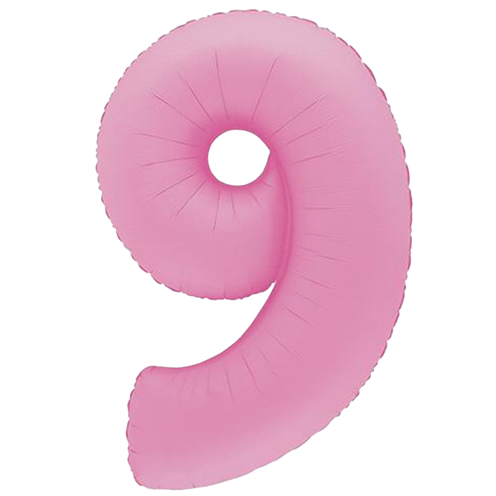 Folienballon Zahl 9 Soft Matte Sakura Pink 100cm pink, nine balloon, Luftballon, Folienballon, aufblasbar