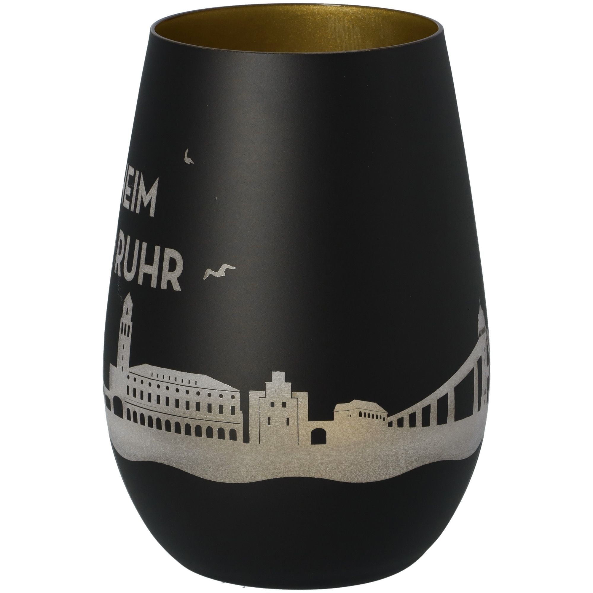 4884fde1340e6552406ac472f6936acb9e157c53 Windlicht Skyline Mülheim an der Ruhr Schwarz/Gold