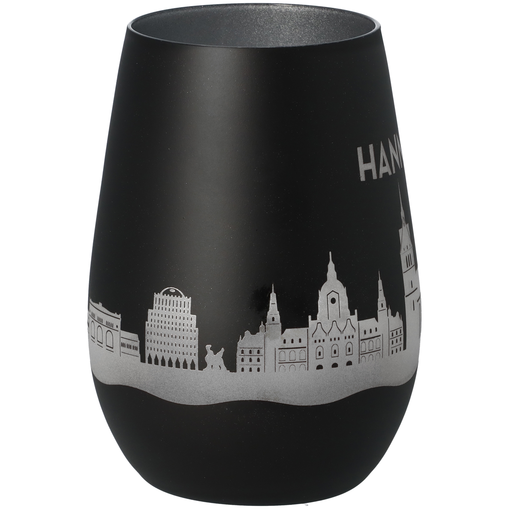 Windlicht Skyline Hannover Schwarz/Silber Windlicht Skyline Hannover Schwarz/Silber