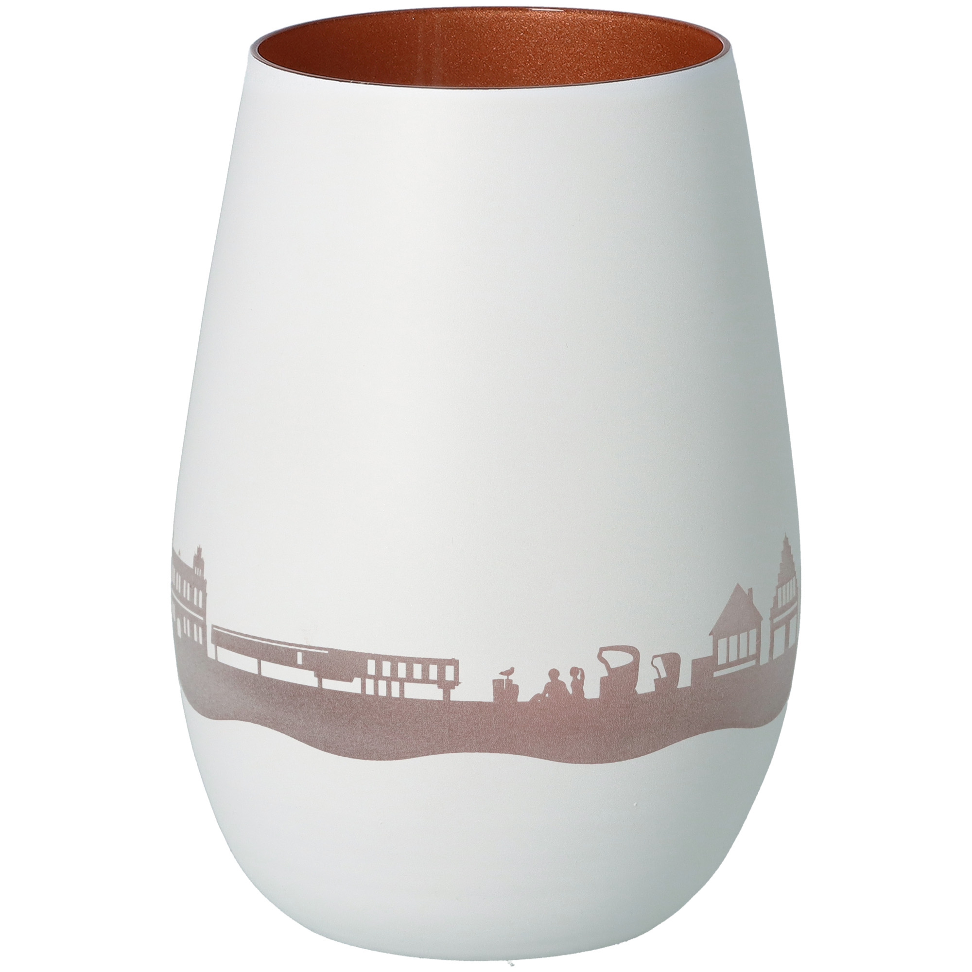 Windlicht Skyline Heiligenhafen Weiß/Bronze Windlicht Skyline Heiligenhafen Weiß/Bronze