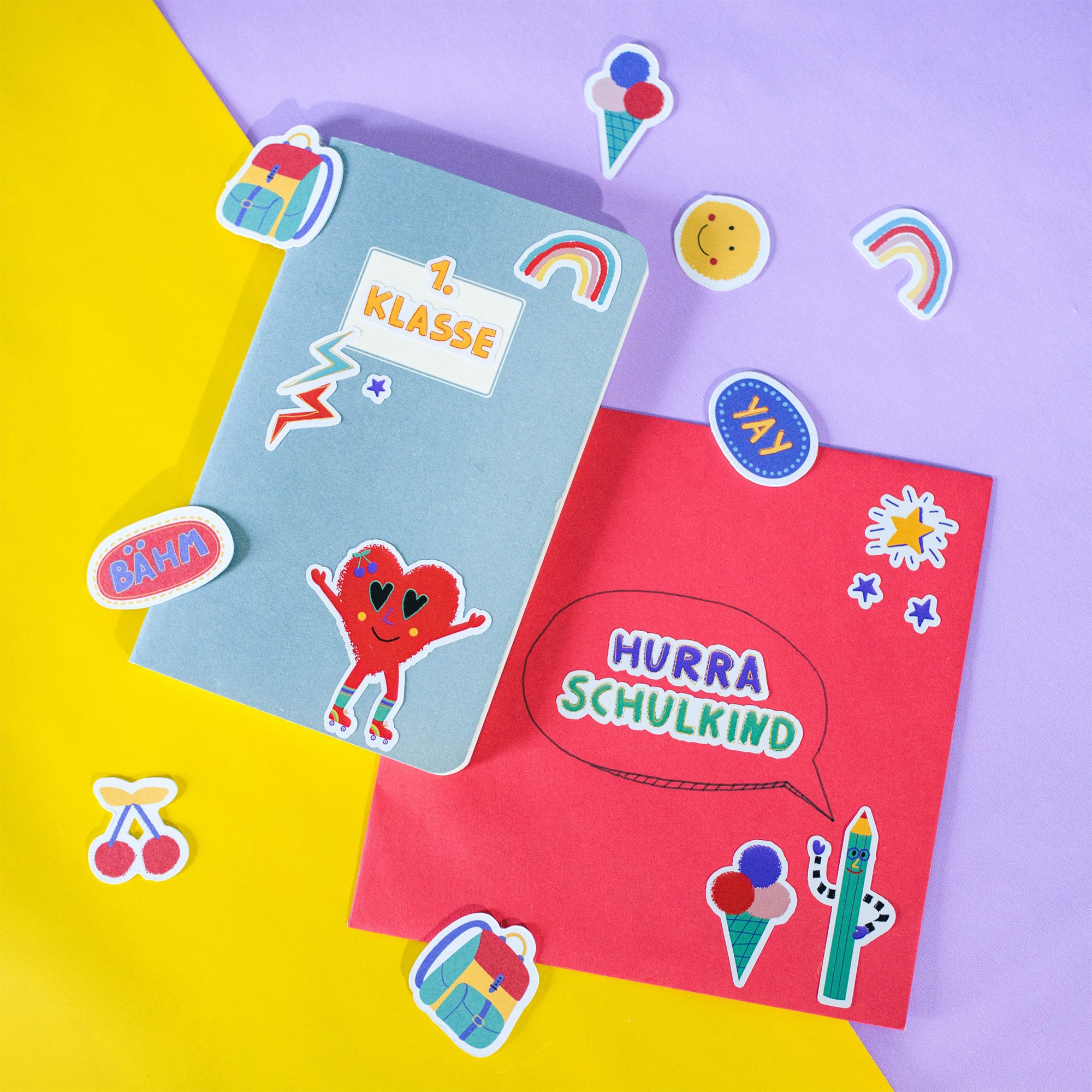 Klebesticker Schulkind "Sunny and Friends" Klebesticker Schulkind "Sunny and Friends"