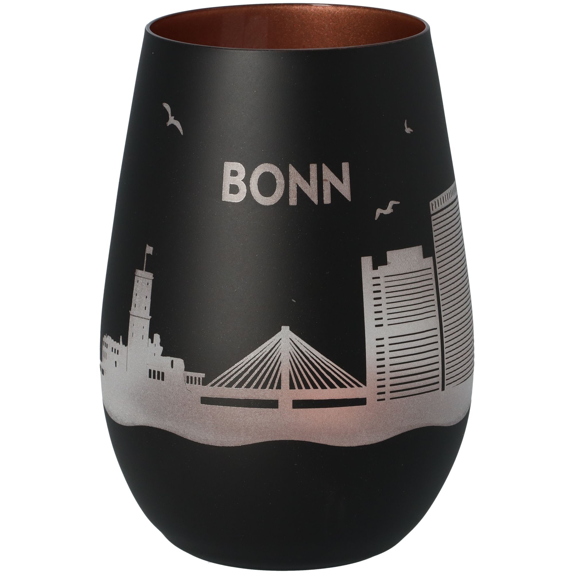 Windlicht Skyline Bonn Schwarz/Bronze