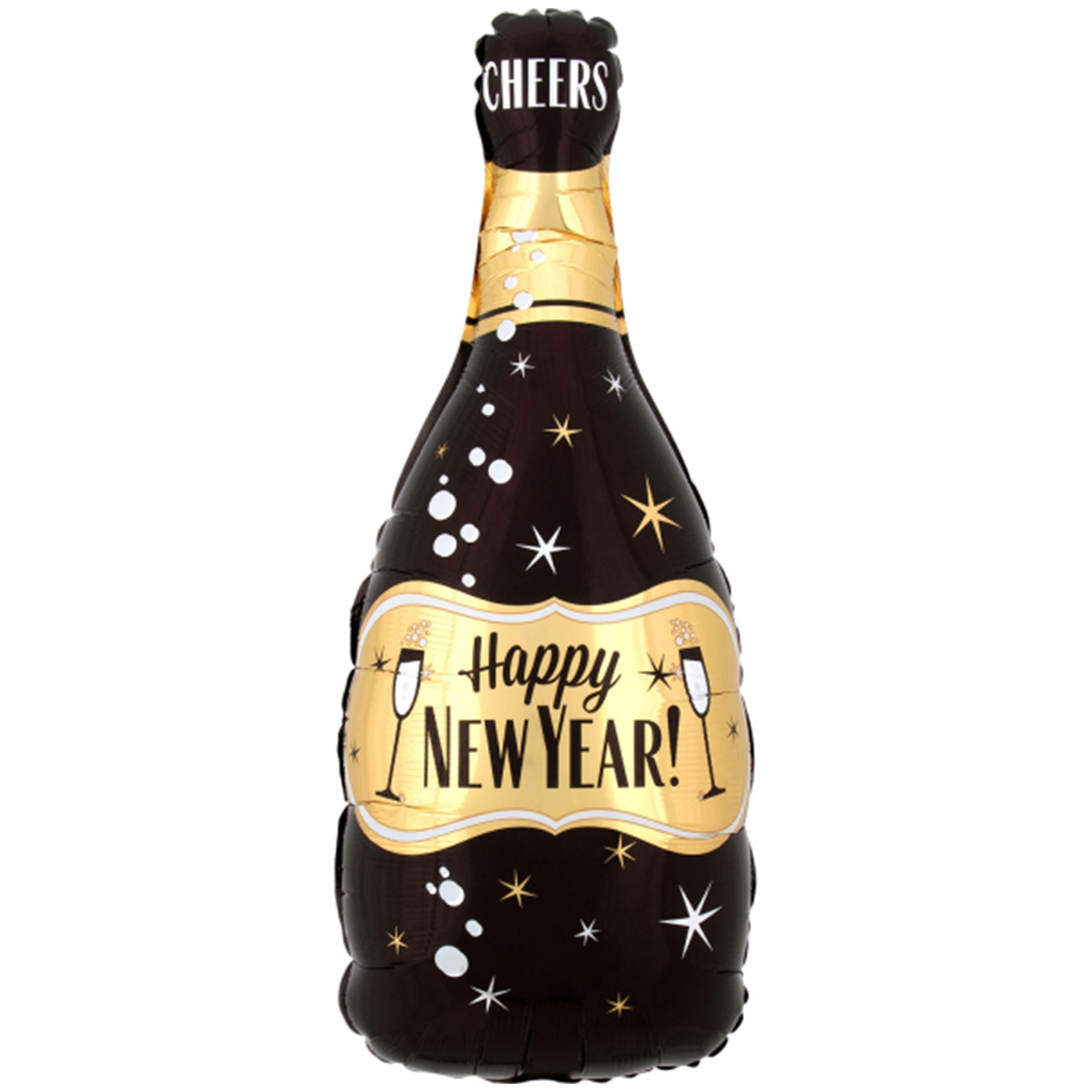 Folienballon 2-seitig "Sektflasche" 66 cm Alkohol, Bier, Getränk, Flasche, Schnaps