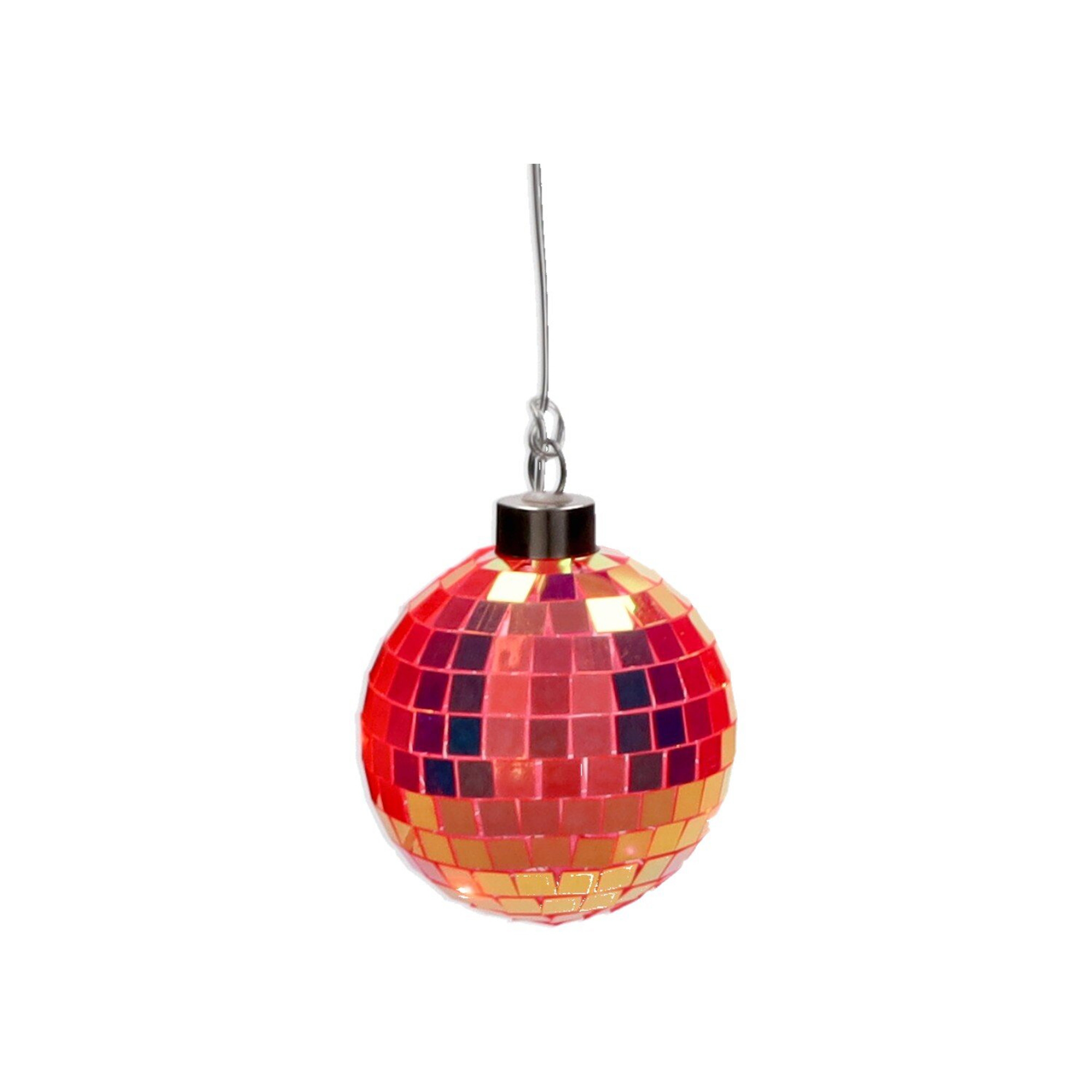 Disco LED-Kugel "Neon Orange" 8 cm Zubehör