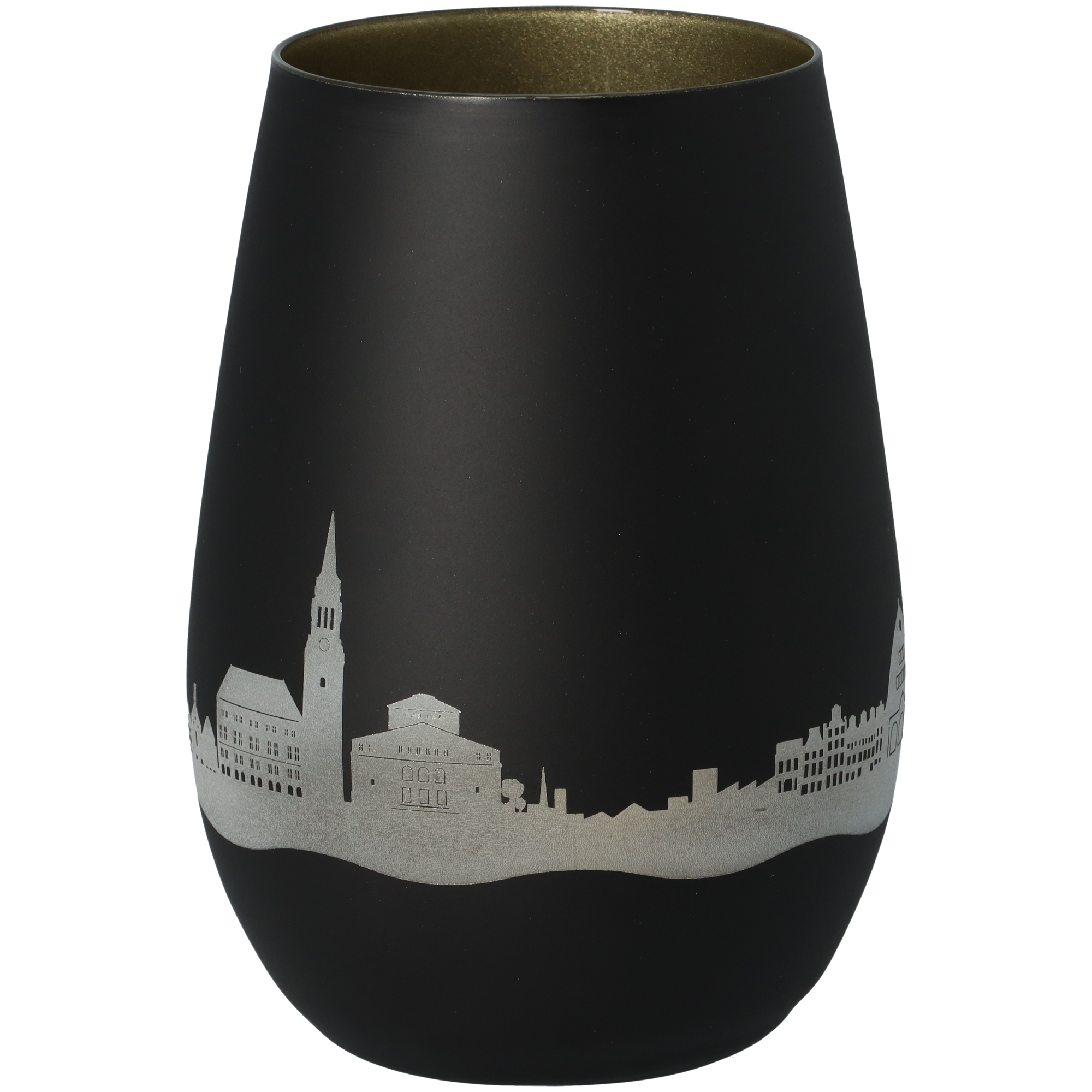 Windlicht Skyline Kiel Schwarz/Gold Windlicht Skyline Kiel Schwarz/Gold