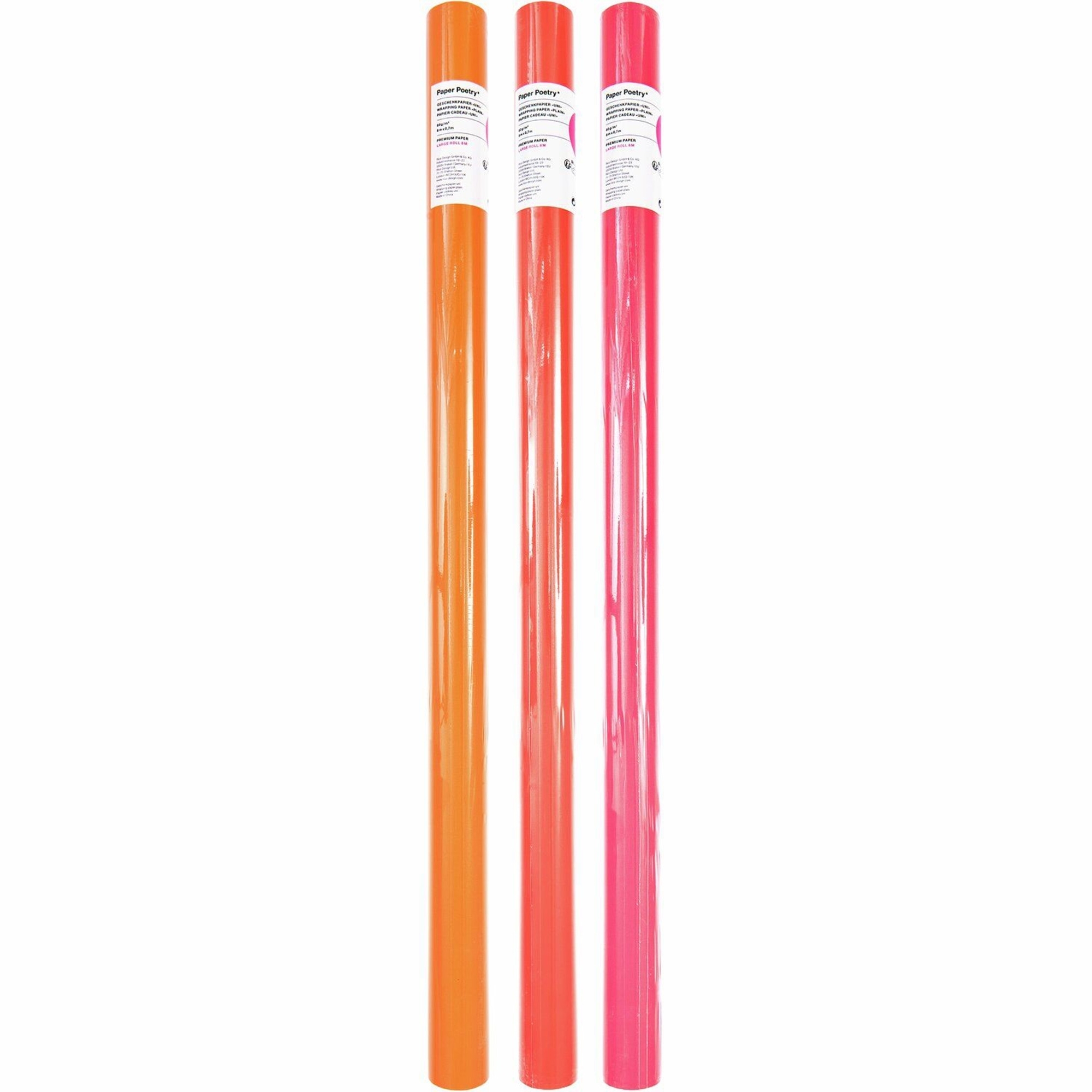 Geschenkpapier auf Rolle "Pink" 8 m